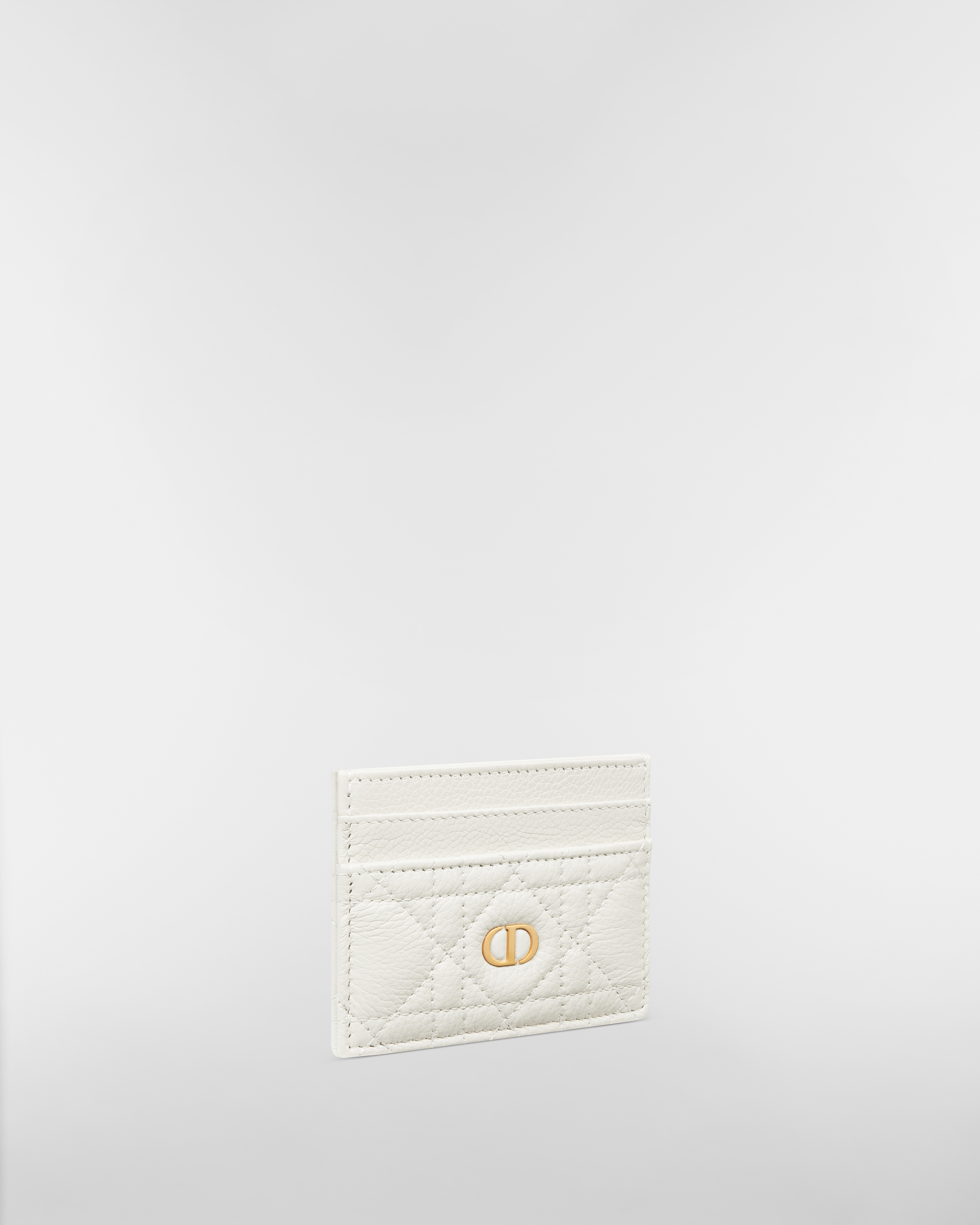 Dior Caro Freesia 卡夹 奶白色柔软牛皮革藤格纹 E03