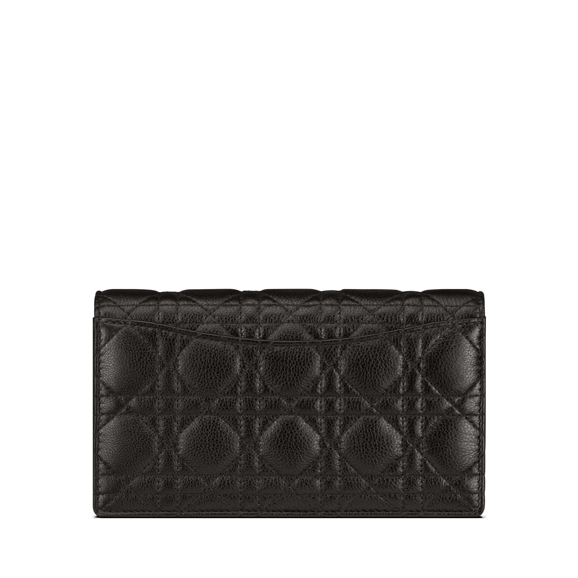 Dior Caro 链条手袋 黑色柔软牛皮革藤格纹 E08