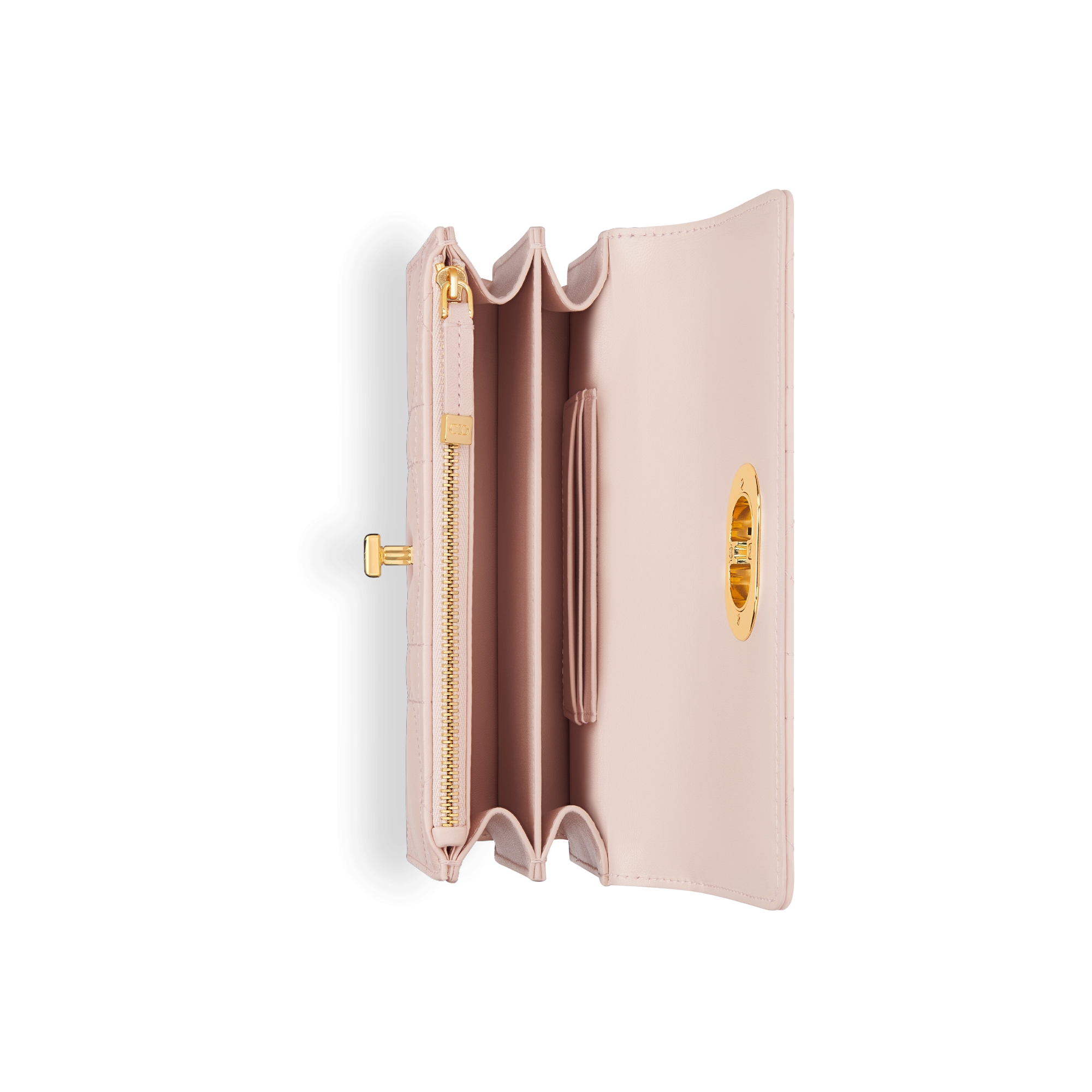 Miss Caro 迷你链条手袋 胭脂粉色羊皮革超大藤格纹 E06