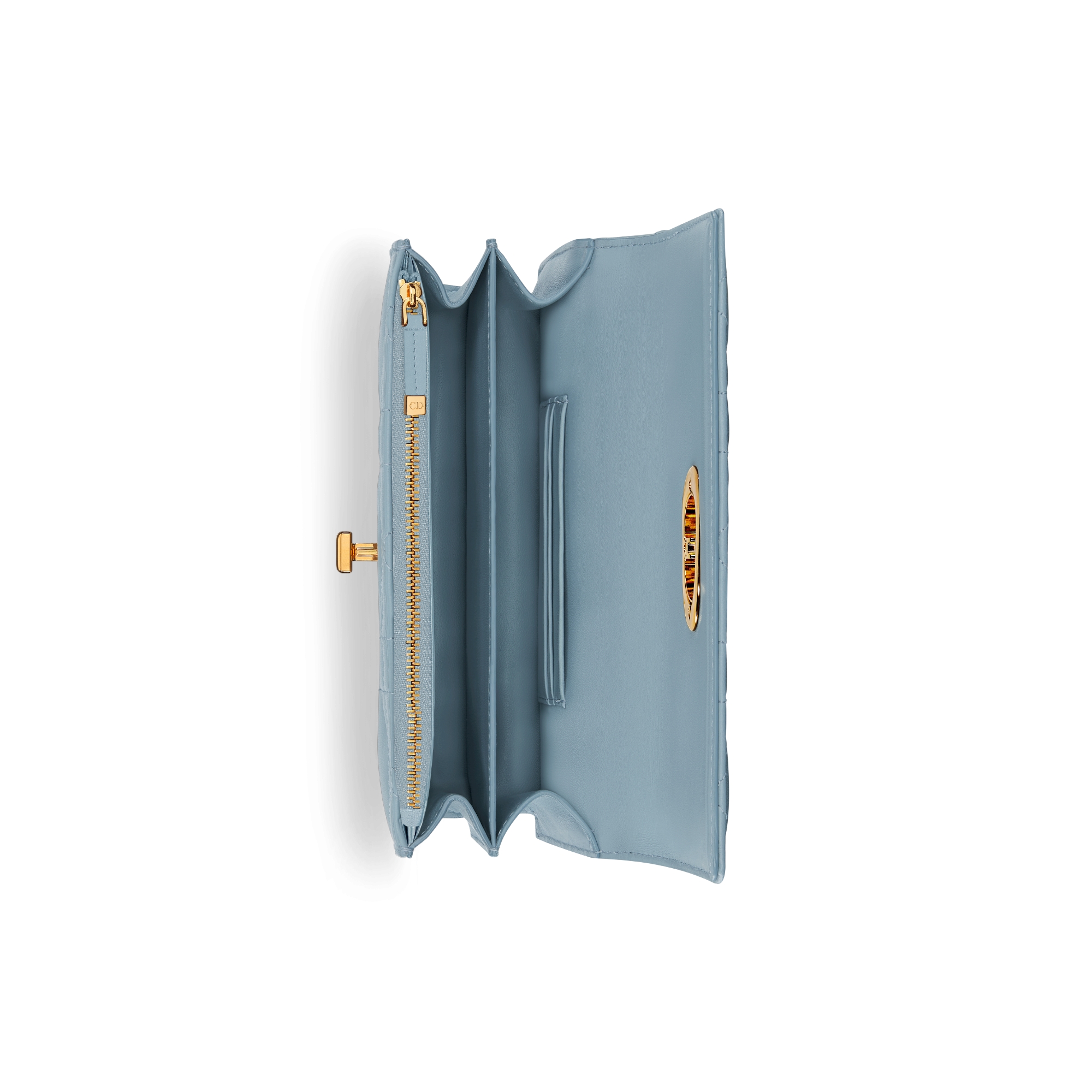 Miss Caro 迷你链条手袋 云雾蓝羊皮革超大藤格纹 E06