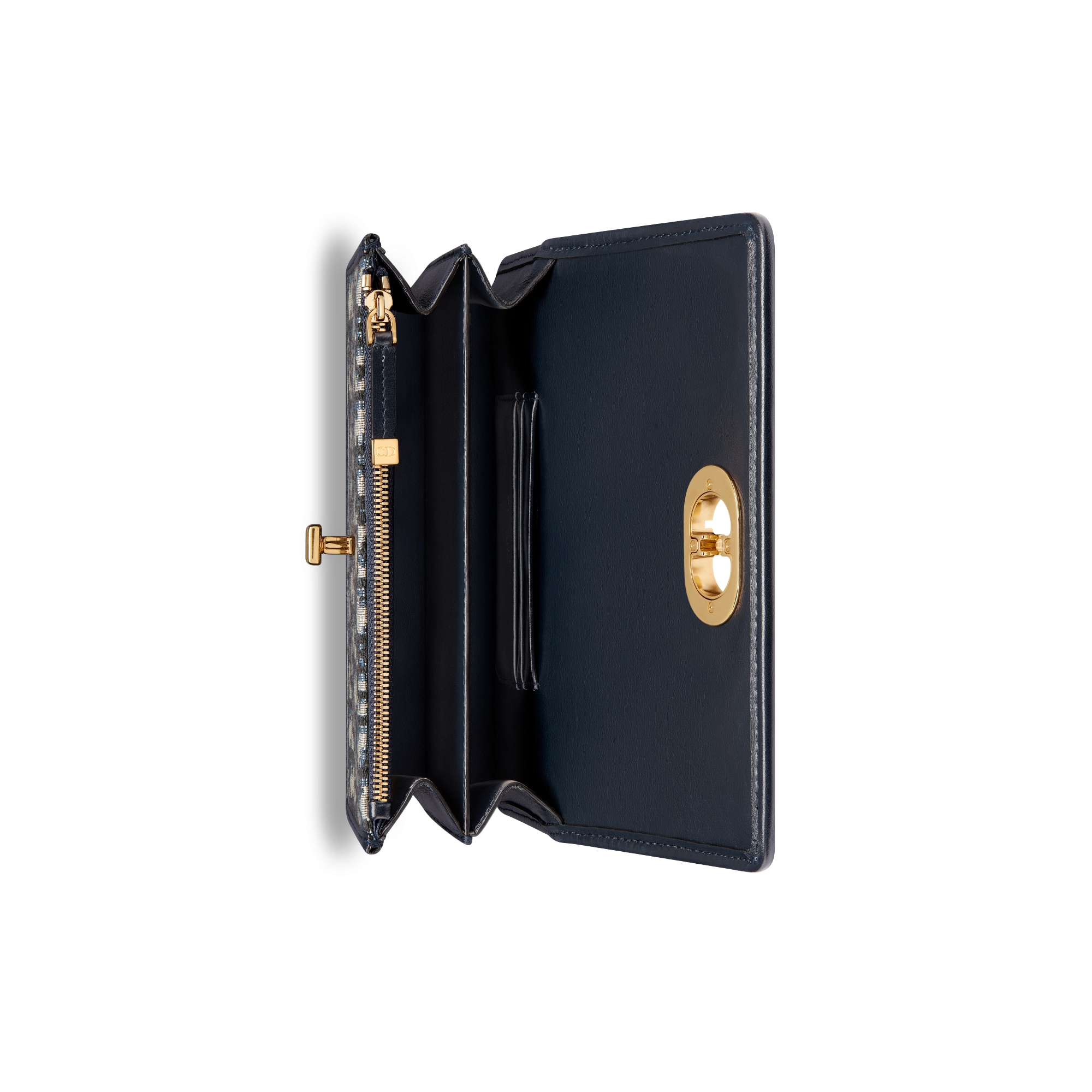 Miss Caro 迷你链条手袋 蓝色 Oblique 印花面料 E06