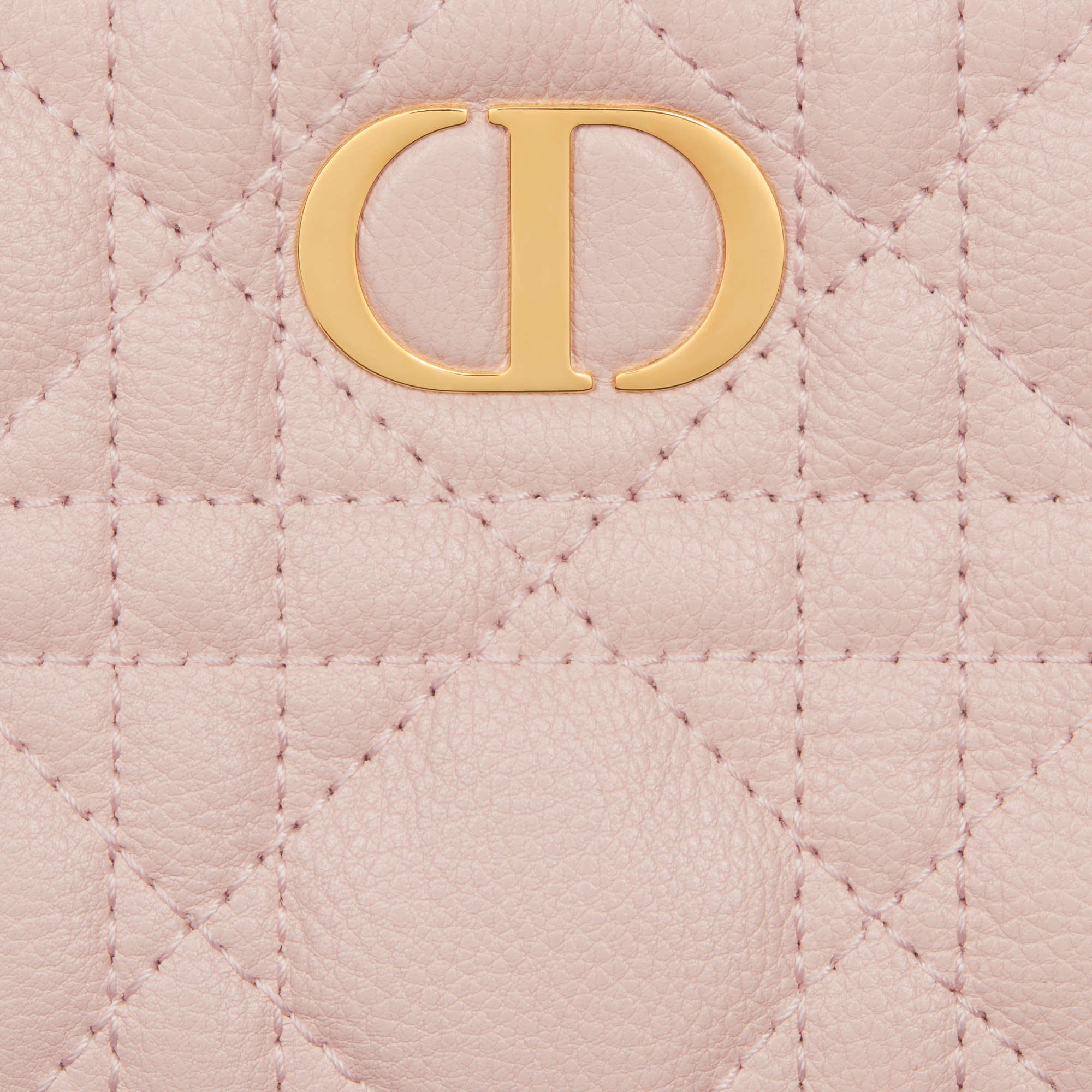 Dior Caro Lavender 钱包 胭脂粉色柔软牛皮革藤格纹 E09