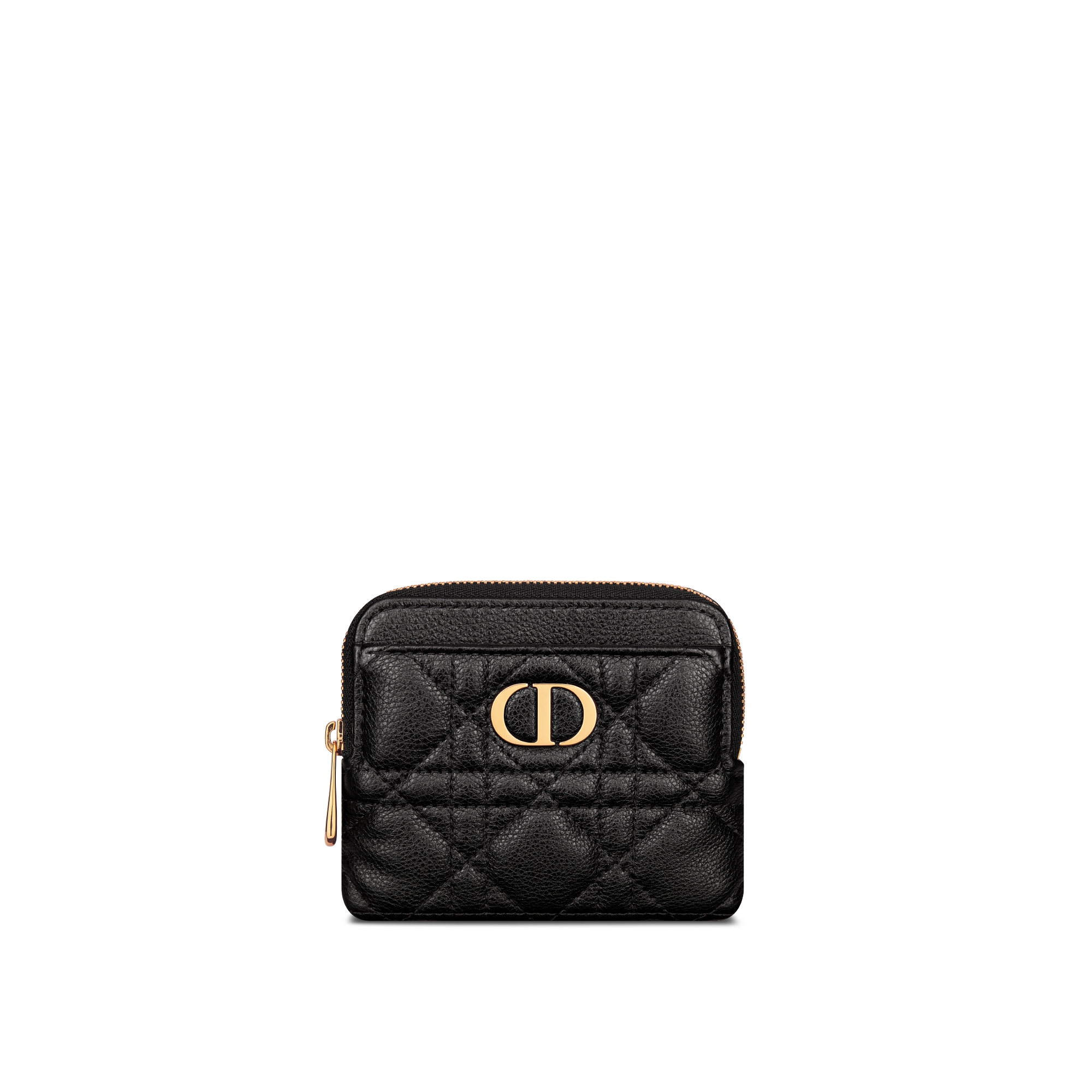 Dior Caro Lavender 钱包 黑色柔软牛皮革藤格纹 E01