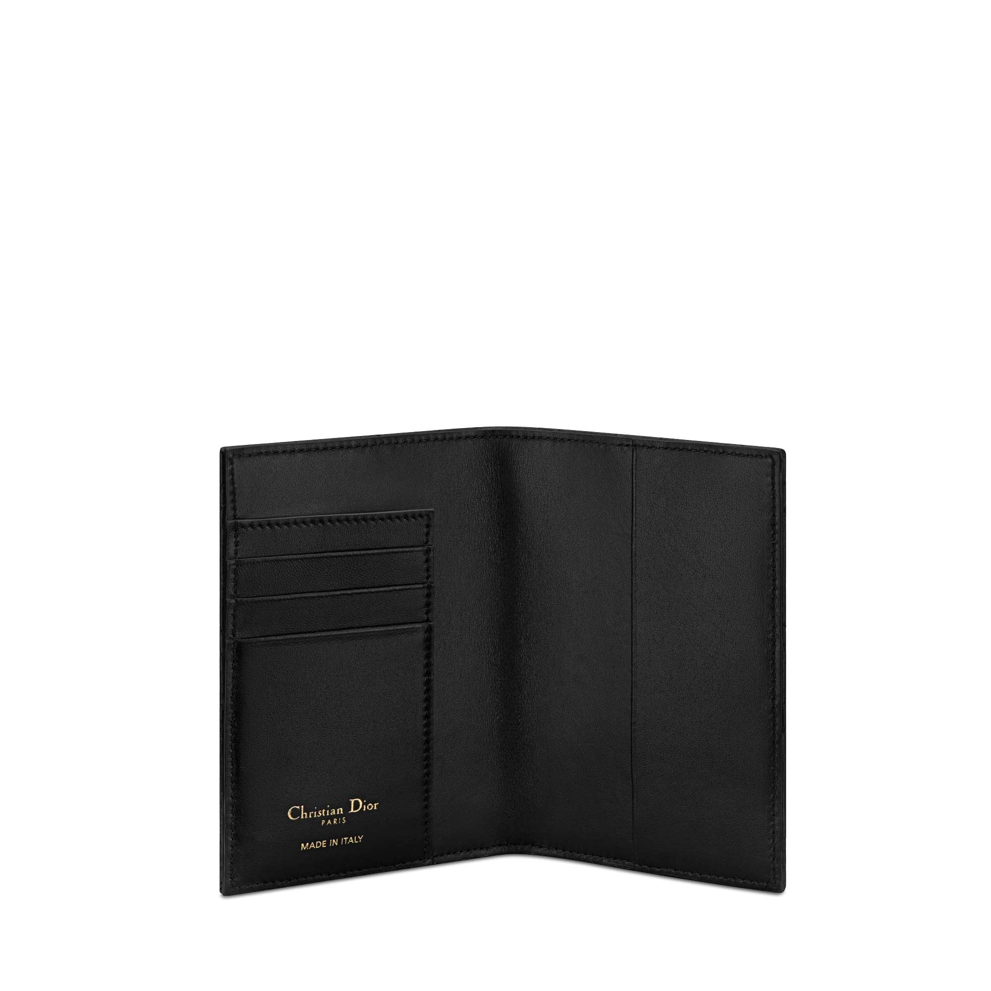 Miss Caro 护照套 黑色羊皮革超大藤格纹 E07