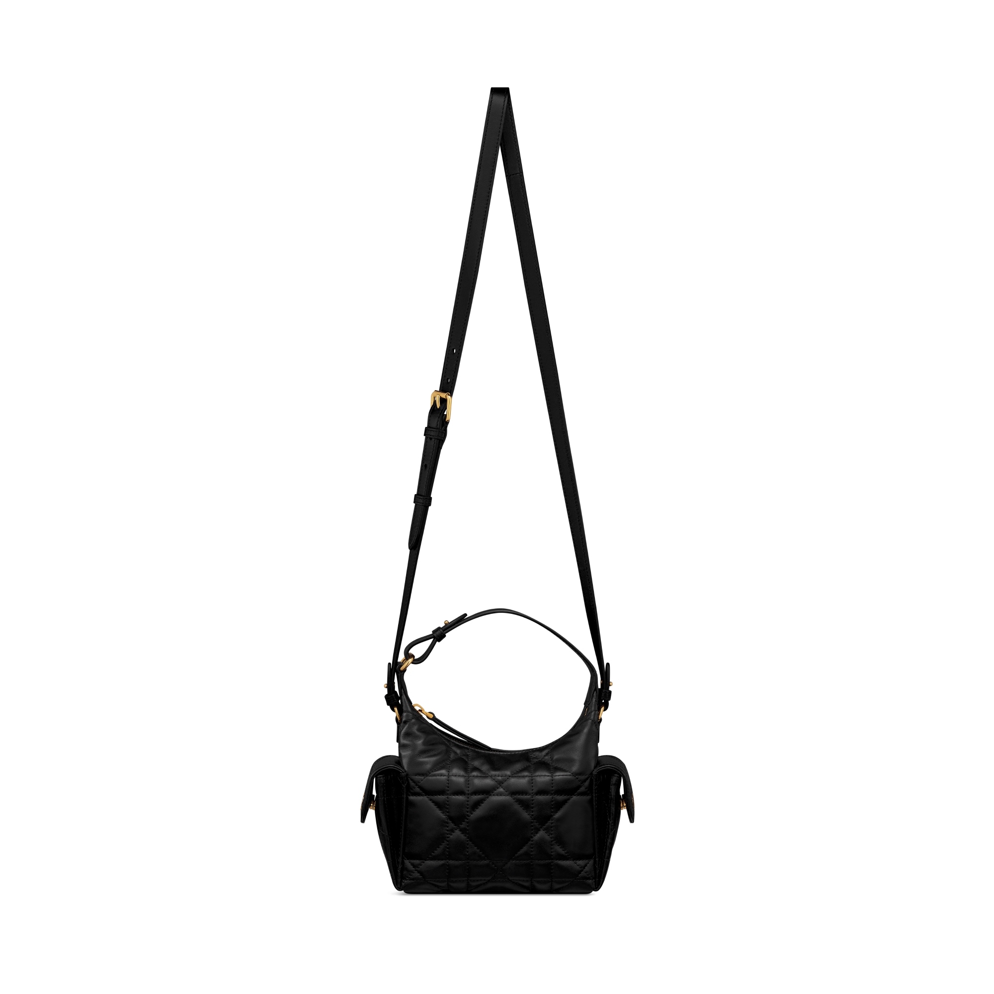 D-Dream 迷你手袋 黑色羊皮革超大藤格纹 E07