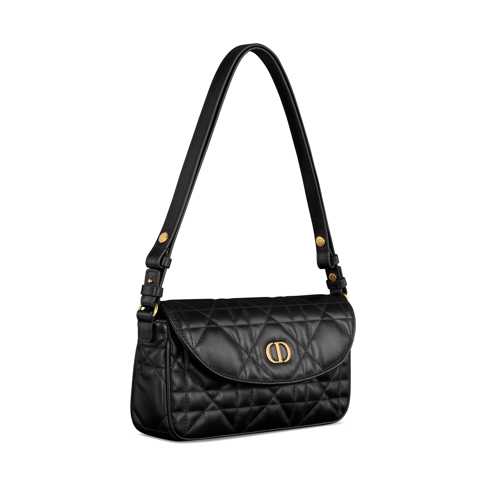 Miss Caro D-Vine 链条手袋 黑色羊皮革超大藤格纹 E03