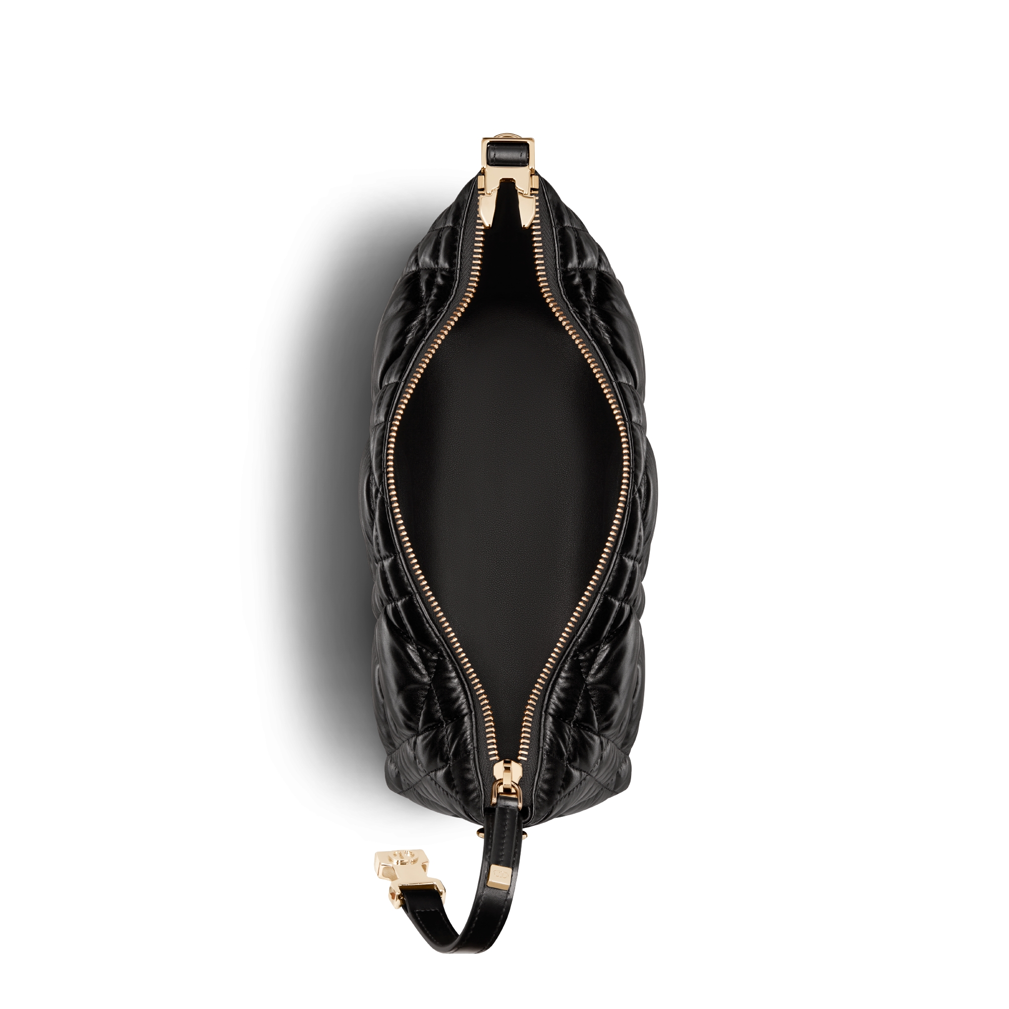 中号 DiorTravel Nomad 手拿包 黑色牛皮革超大藤格纹 E06