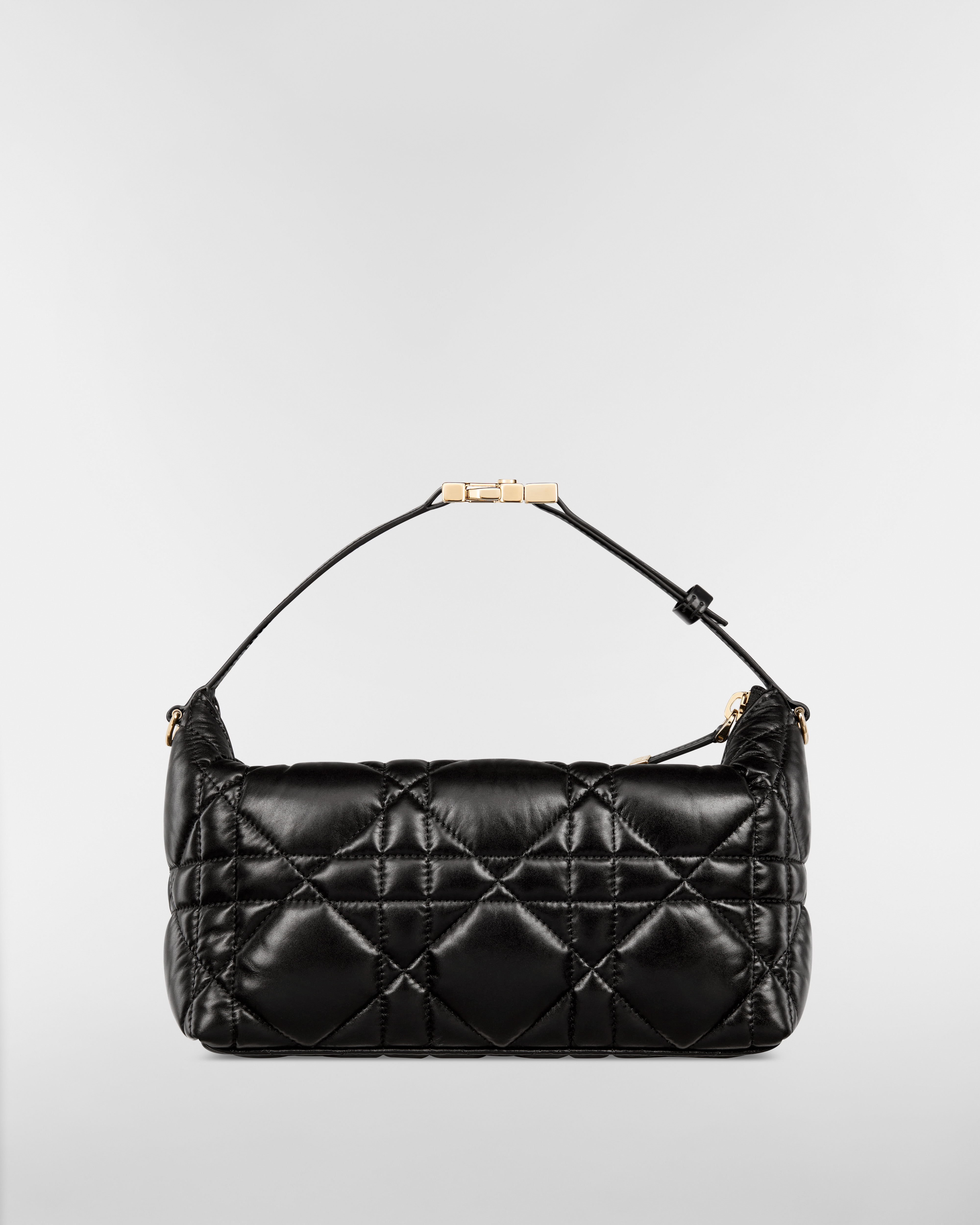 中号 DiorTravel Nomad 手拿包 黑色牛皮革超大藤格纹 E08