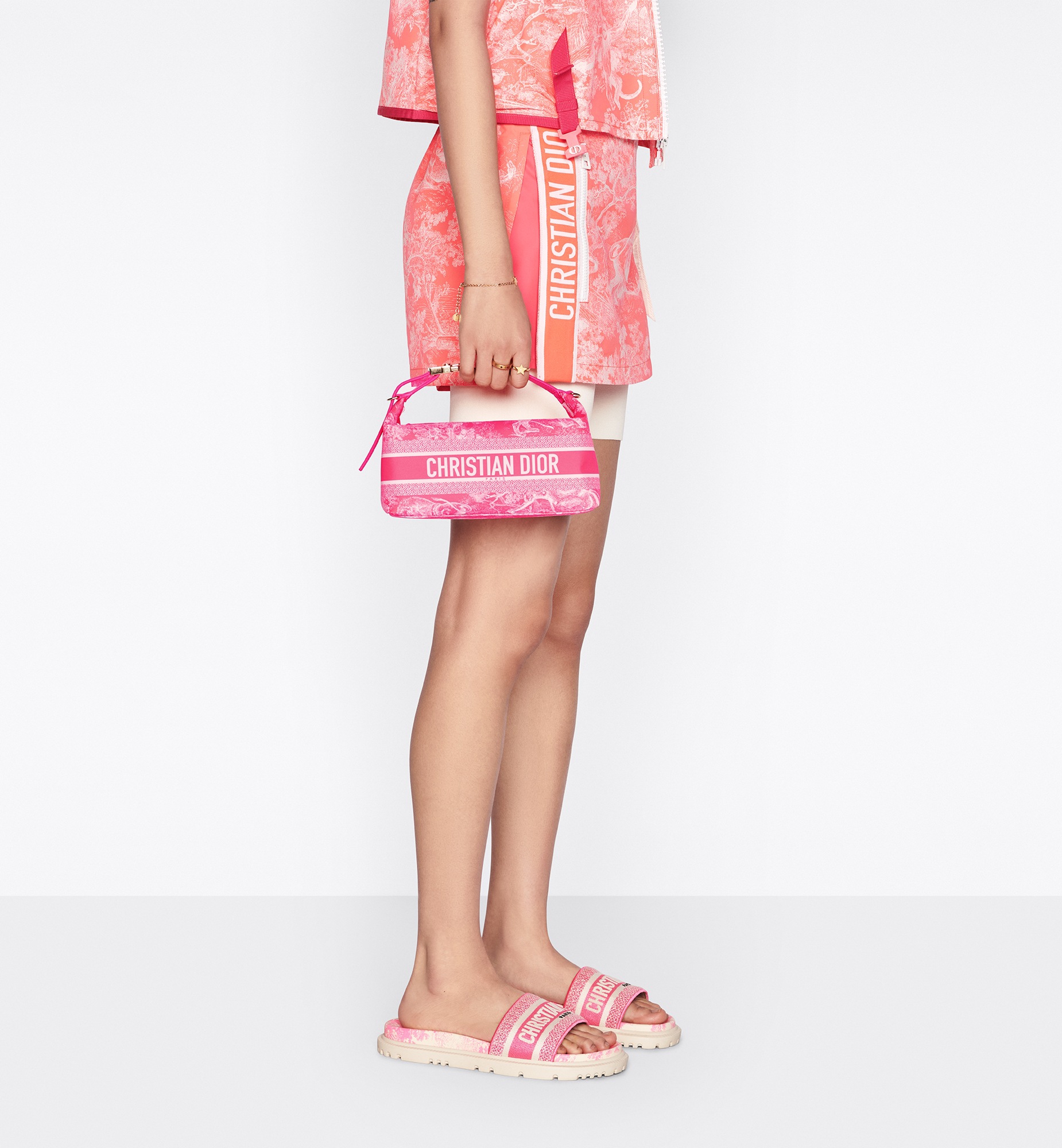 中号 DiorTravel Nomad 手拿包 蓝色科技面料 Reverse 茹伊印花 E12