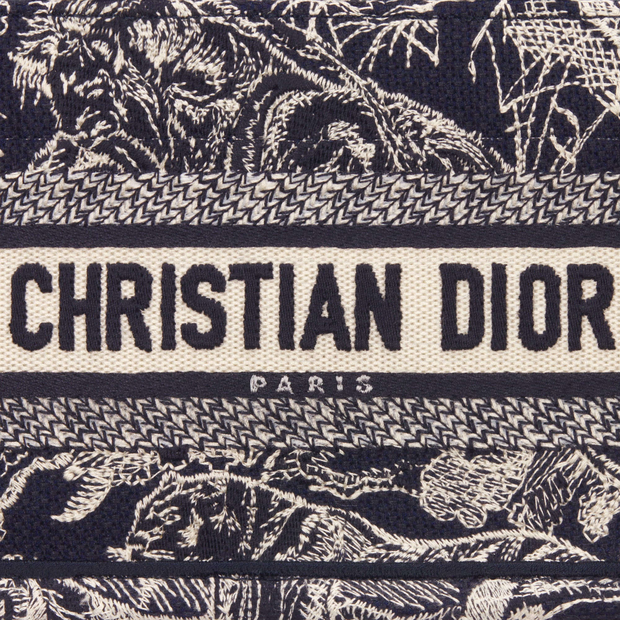 迷你 Book Tote 手袋 蓝色 Reverse 茹伊印花刺绣 (21.5 x 13 x 7.5 cm) E09