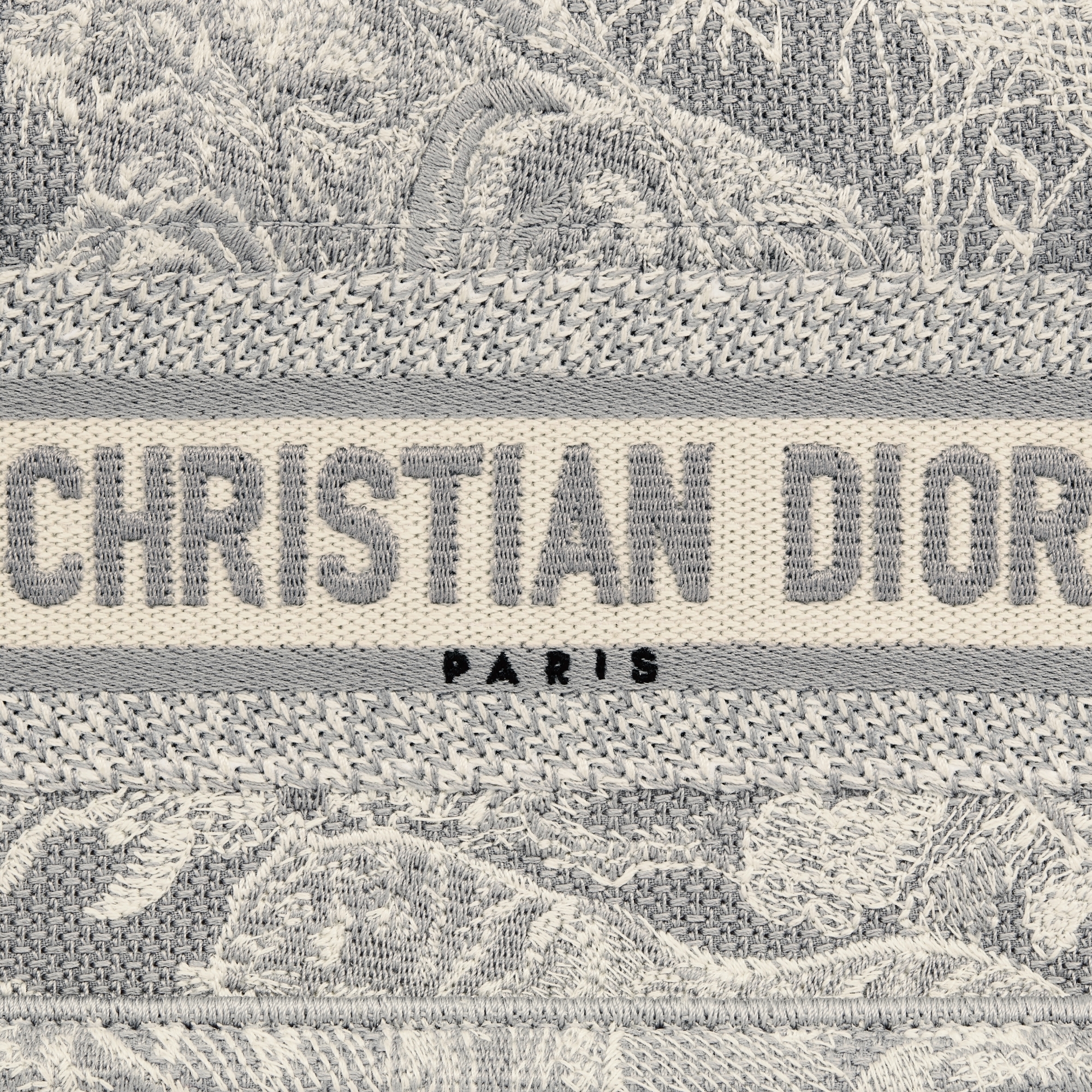 迷你 Book Tote 手袋 灰色 Reverse 茹伊印花刺绣 (21.5 x 13 x 7.5 cm) E09