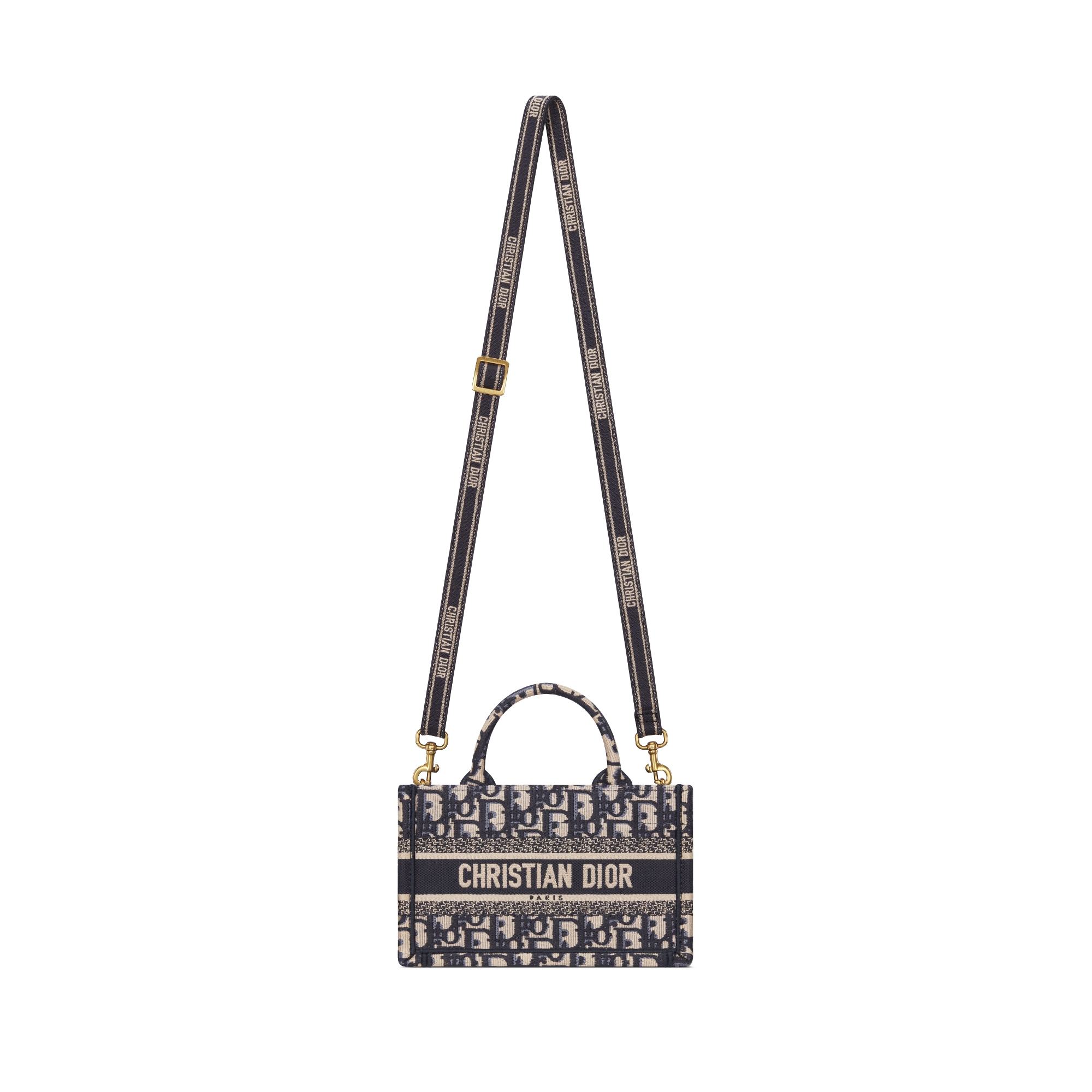 迷你 Book Tote 手袋 蓝色 Oblique 印花刺绣 (21.5 x 13 x 7.5 cm) E07