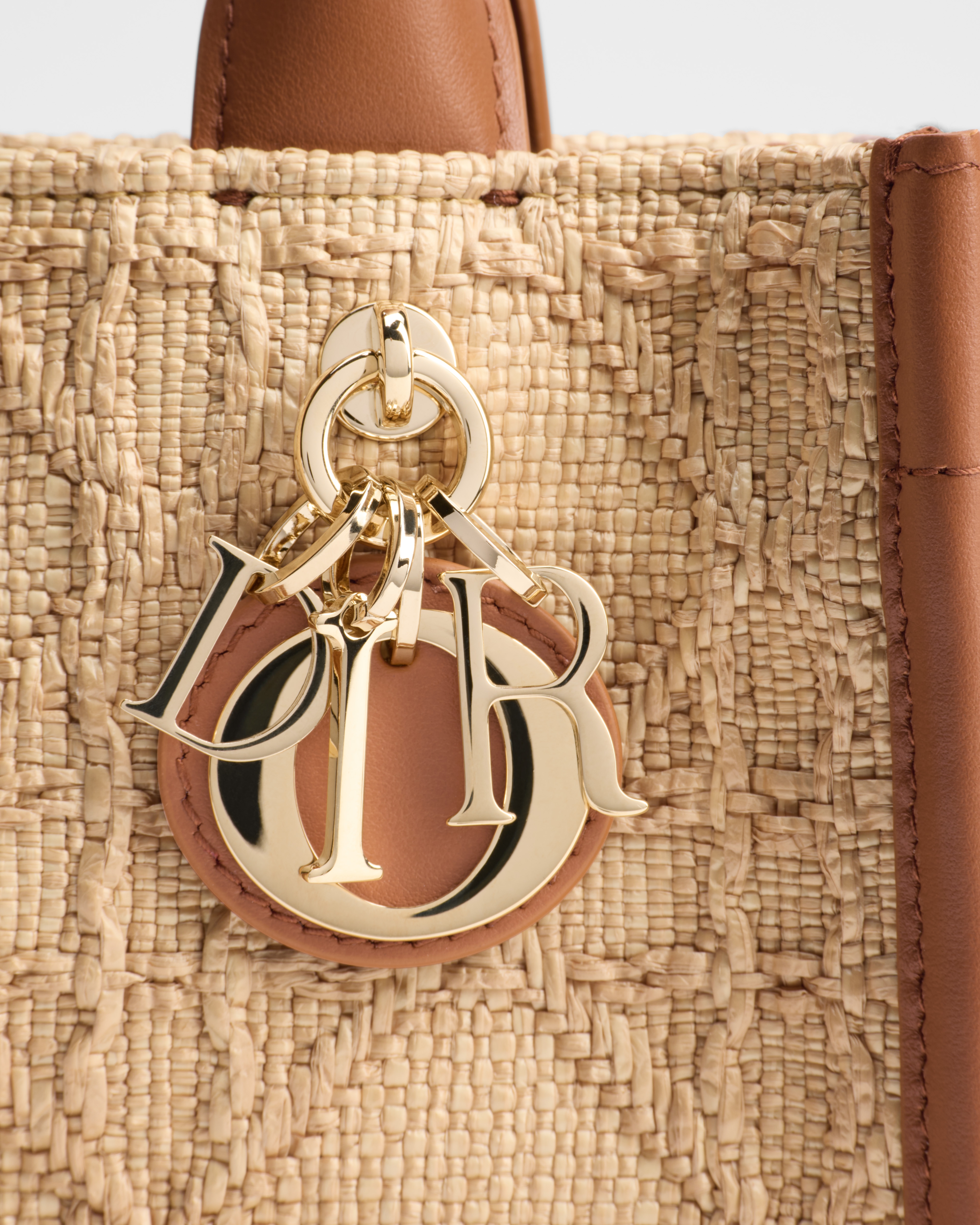 迷你 Book Tote 手袋 米色酒椰草藤格纹（21.5 x 13 x 7.5 厘米） E09