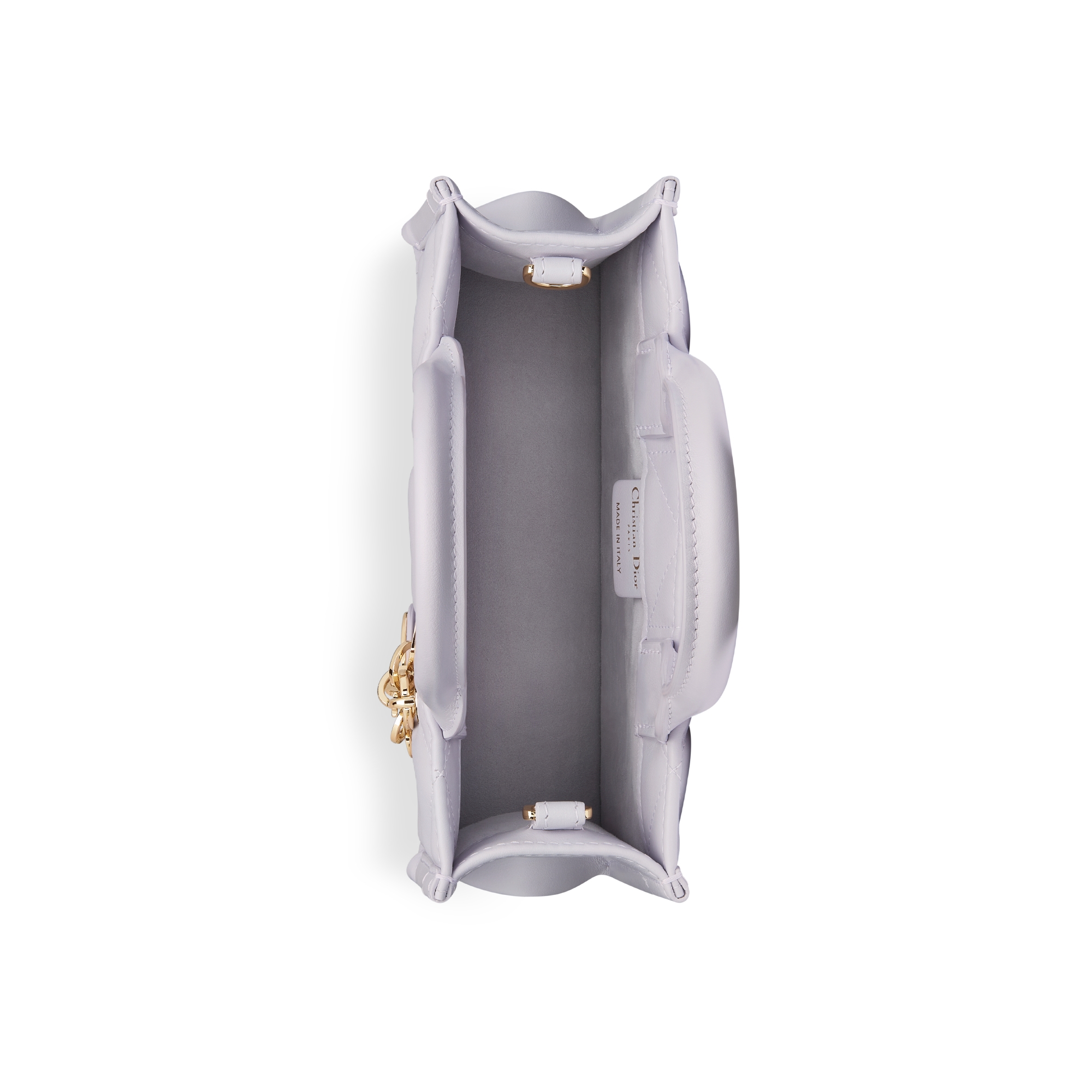 迷你 Book Tote 手袋 淡紫色牛皮革超大藤格纹（21.5 x 13 x 7.5 厘米） E06