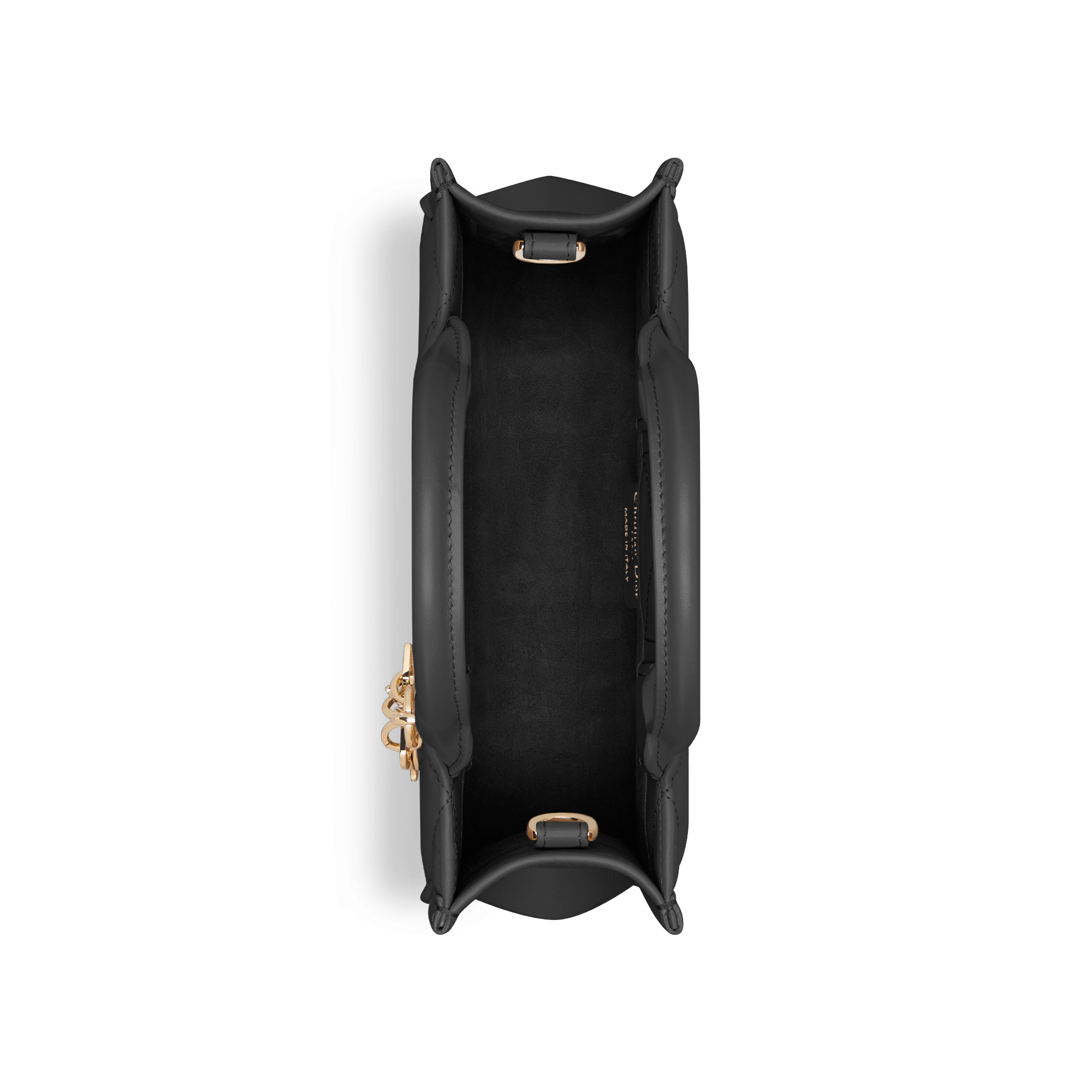 迷你 Book Tote 手袋 黑色牛皮革超大藤格纹（21.5 x 13 x 7.5 厘米） E06