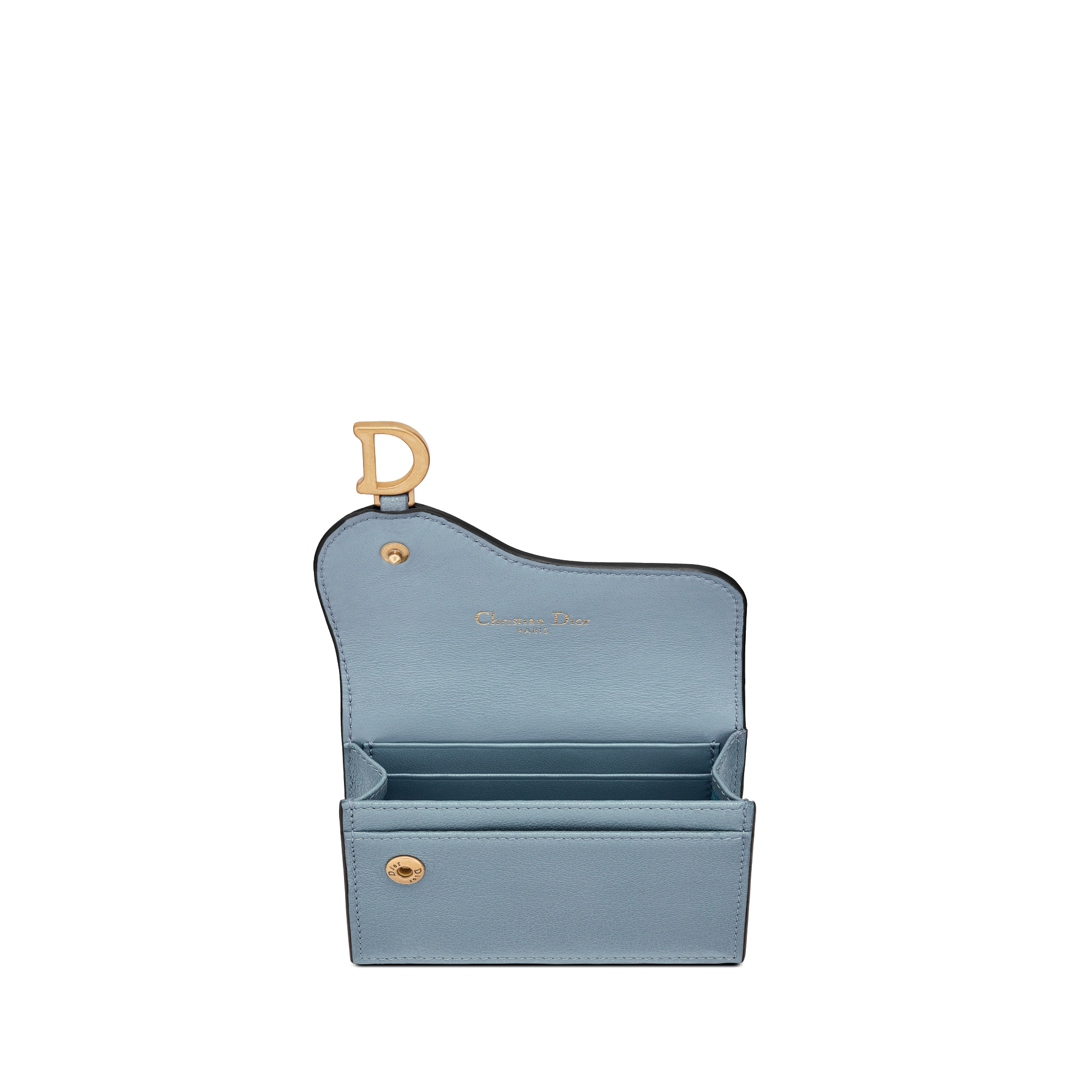 Bloom 马鞍卡夹 云雾蓝羊皮革 E06