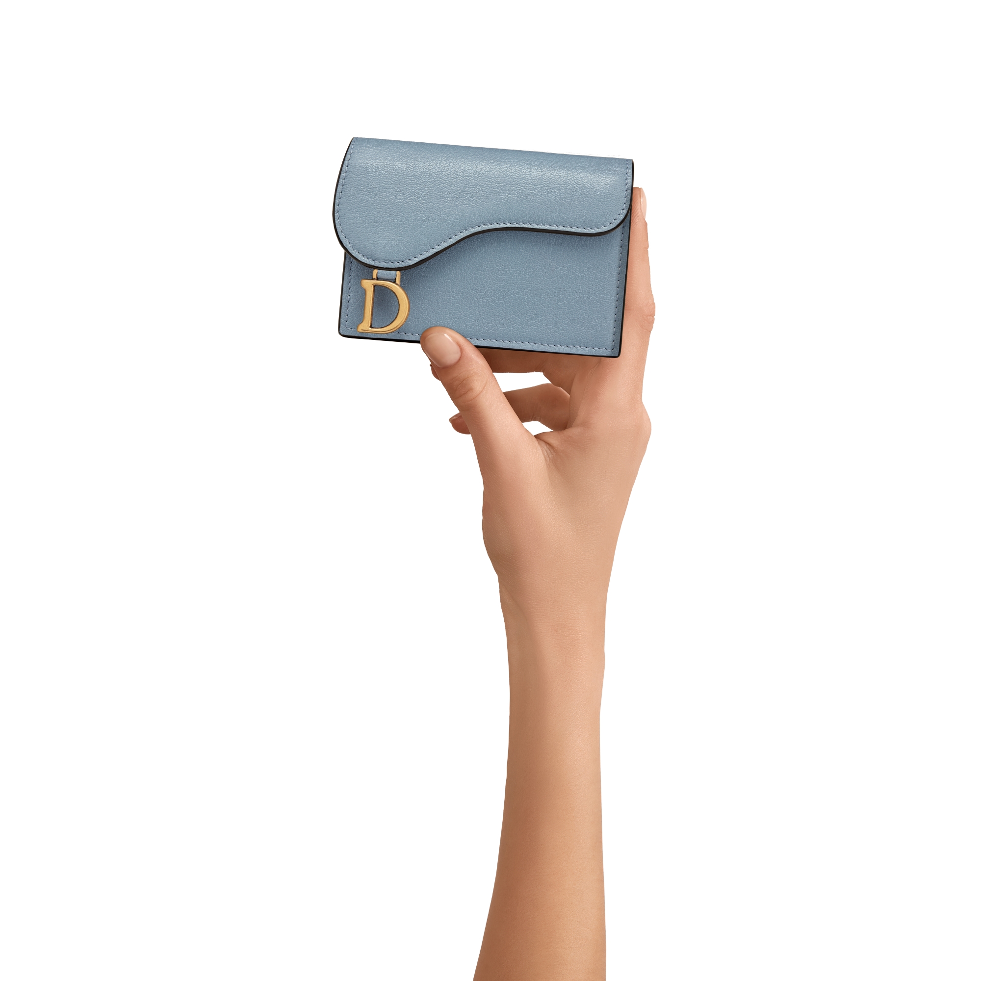 Bloom 马鞍卡夹 云雾蓝羊皮革 E11