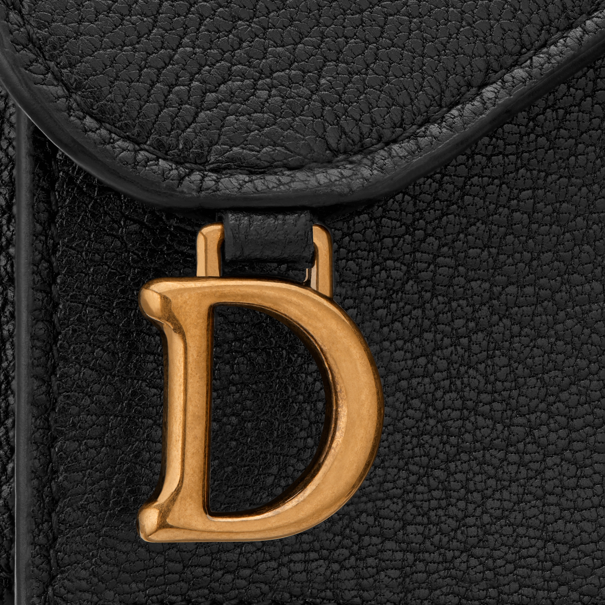 Bloom 马鞍卡夹 黑色羊皮革 E09