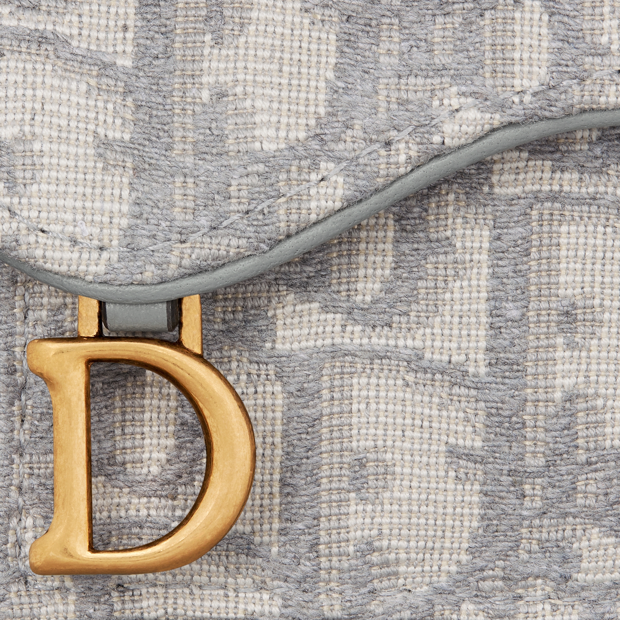 Bloom 马鞍卡夹 灰色 Oblique 印花面料 E09