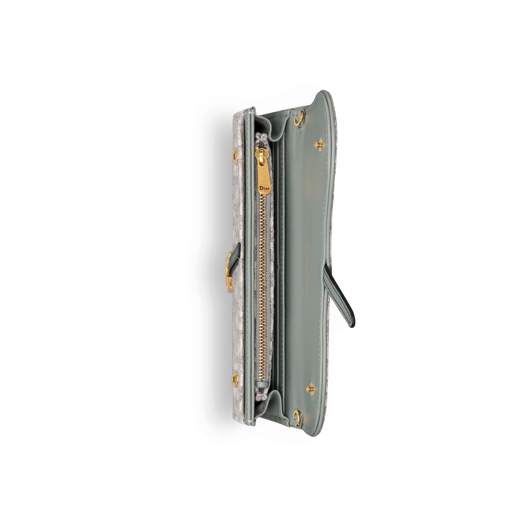 小号马鞍链条手袋 灰色 Oblique 印花面料 E06