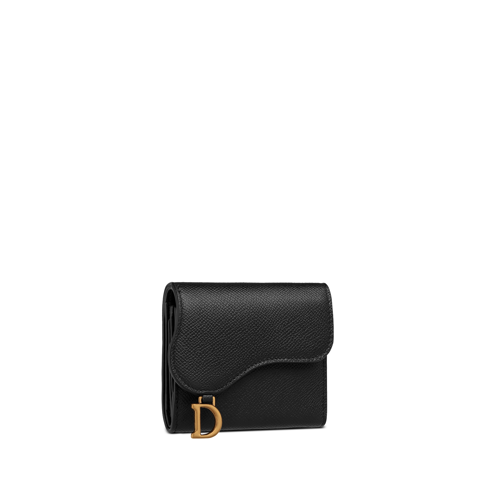 Lotus 马鞍钱包 黑色粒面牛皮革 E03