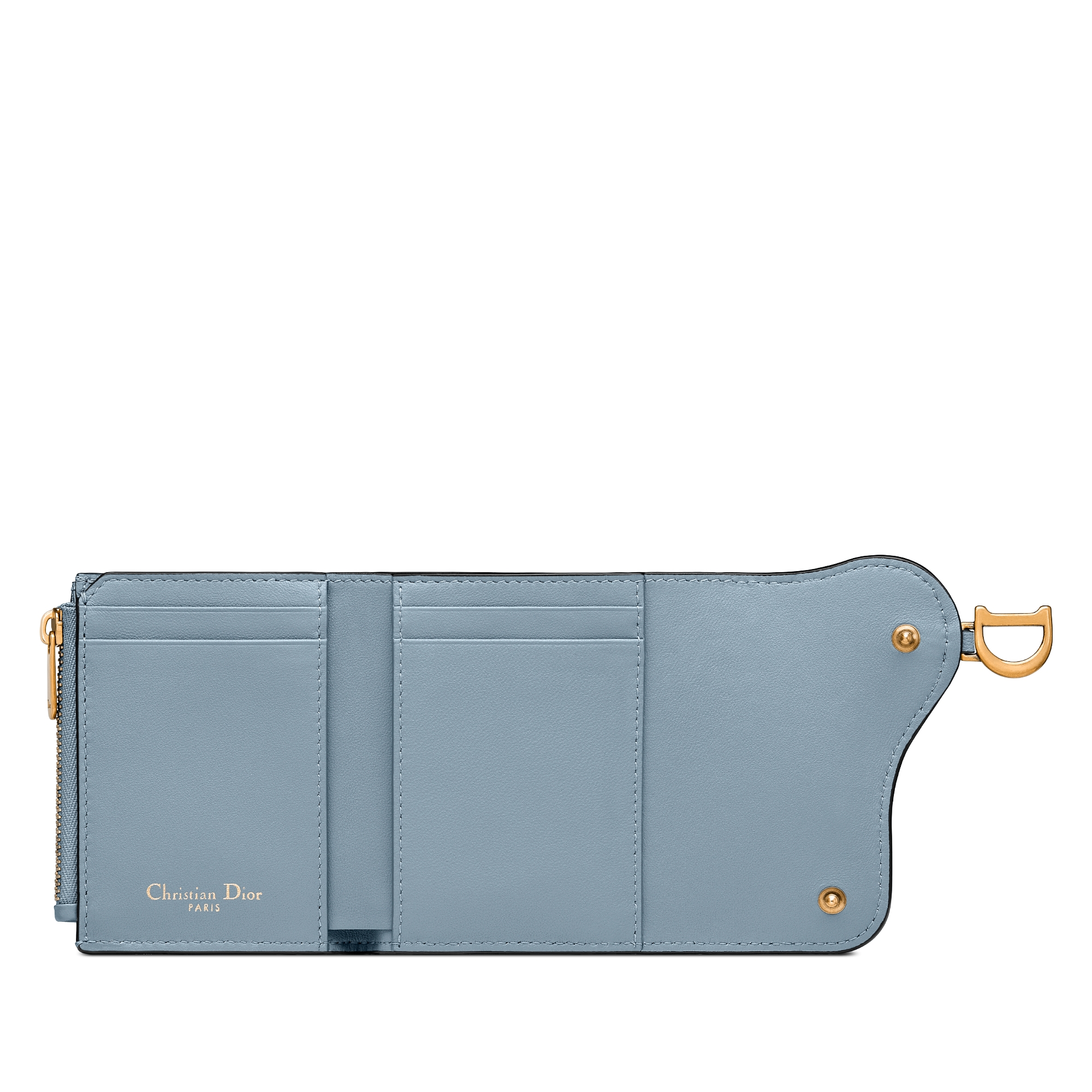 Lotus 马鞍钱包 云雾蓝羊皮革 E07