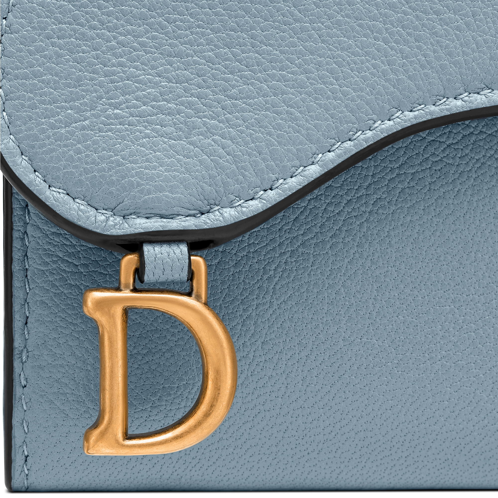 Lotus 马鞍钱包 云雾蓝羊皮革 E09