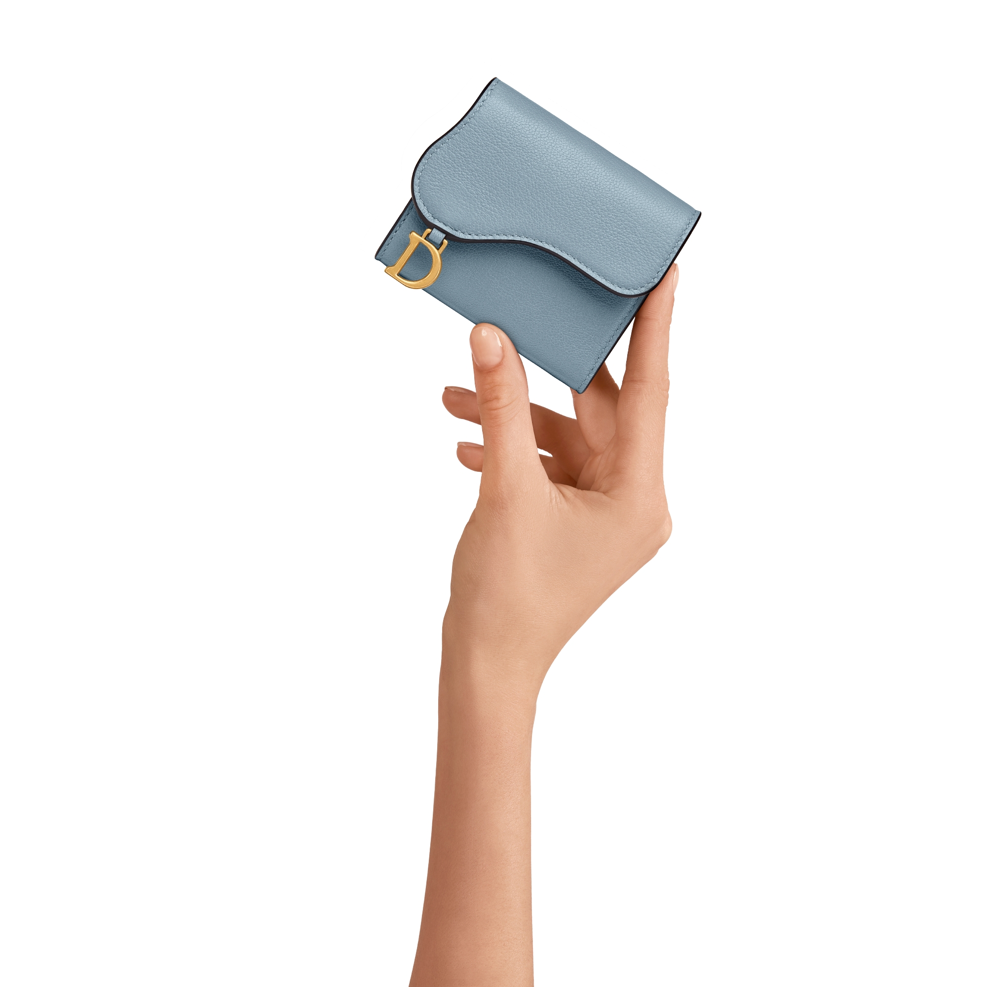 Lotus 马鞍钱包 云雾蓝羊皮革 E11