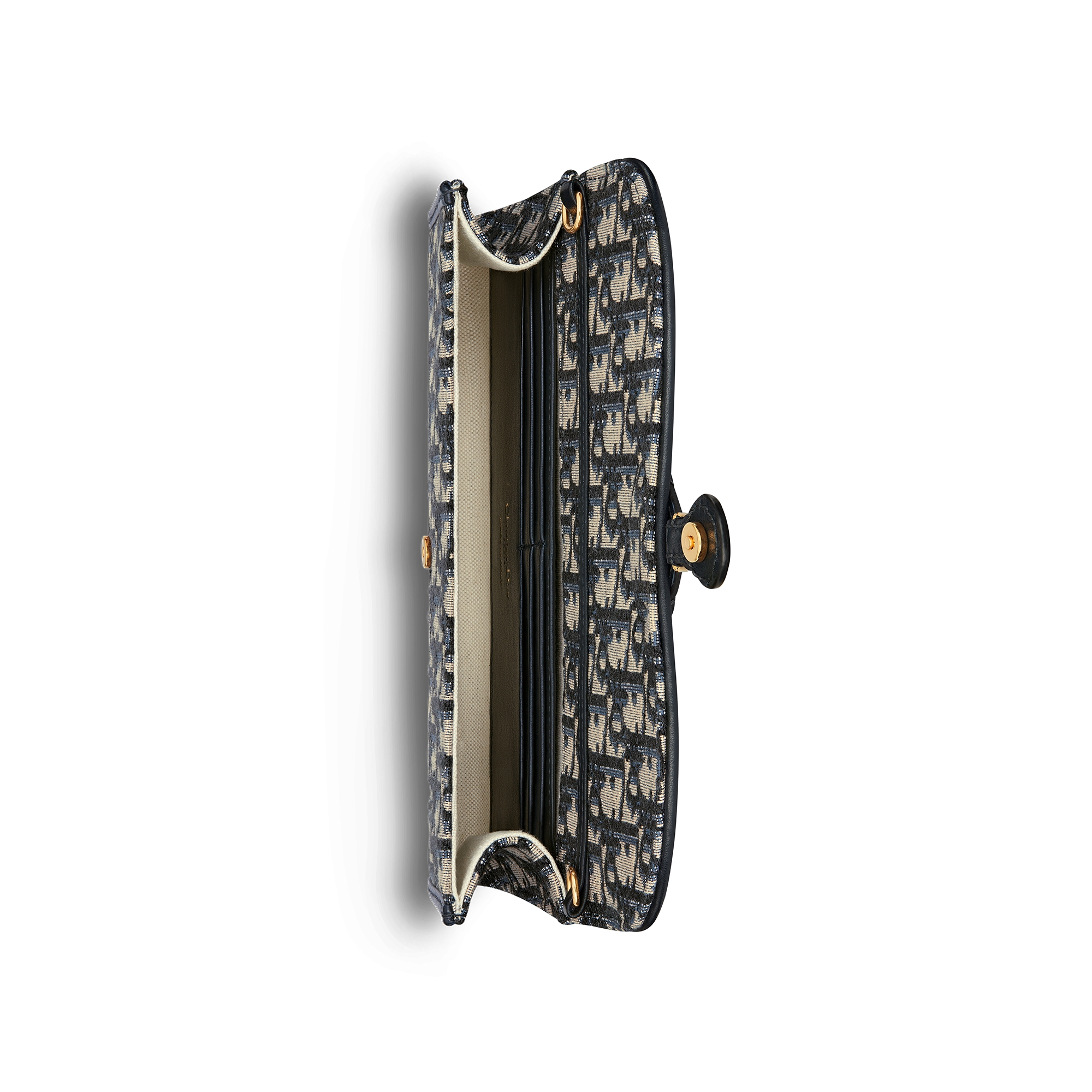 Dior Bobby 链条手袋 蓝色 Oblique 印花面料 E06