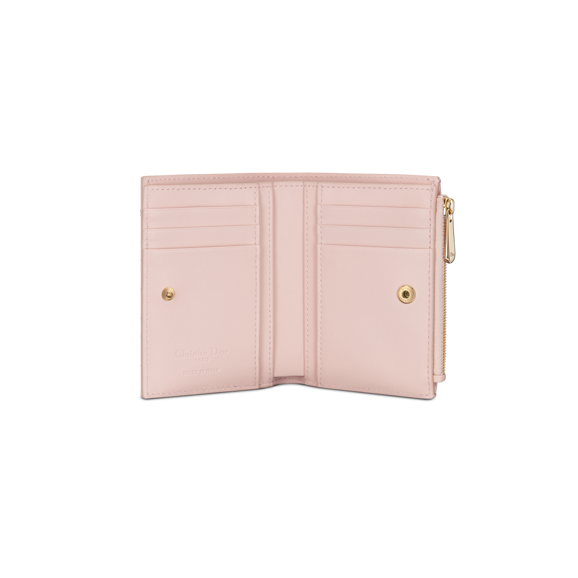 Lady Dior Dahlia 钱包 胭脂粉色羊皮革藤格纹 E07