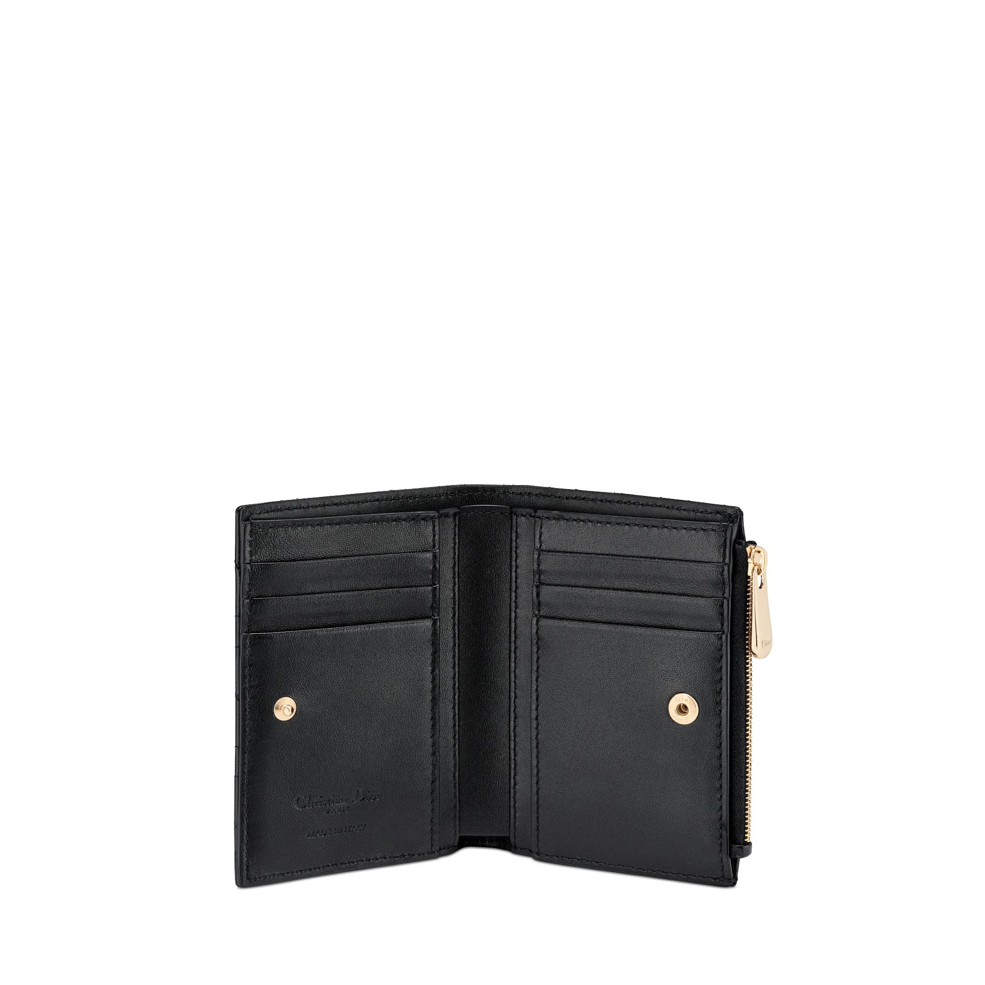 Lady Dior Dahlia 钱包 黑色羊皮革藤格纹 E07