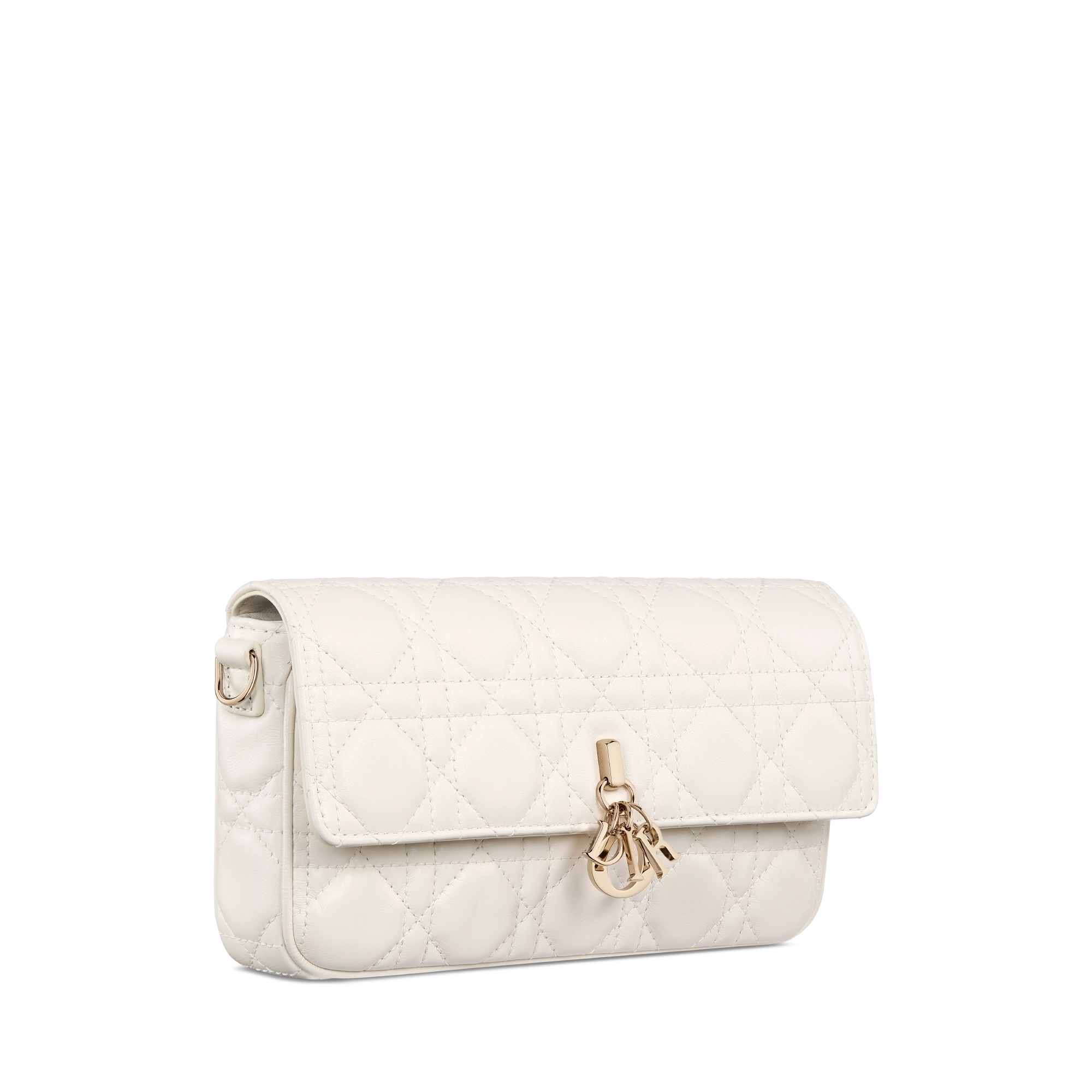 My Dior 链条手袋 奶白色羊皮革藤格纹 E03