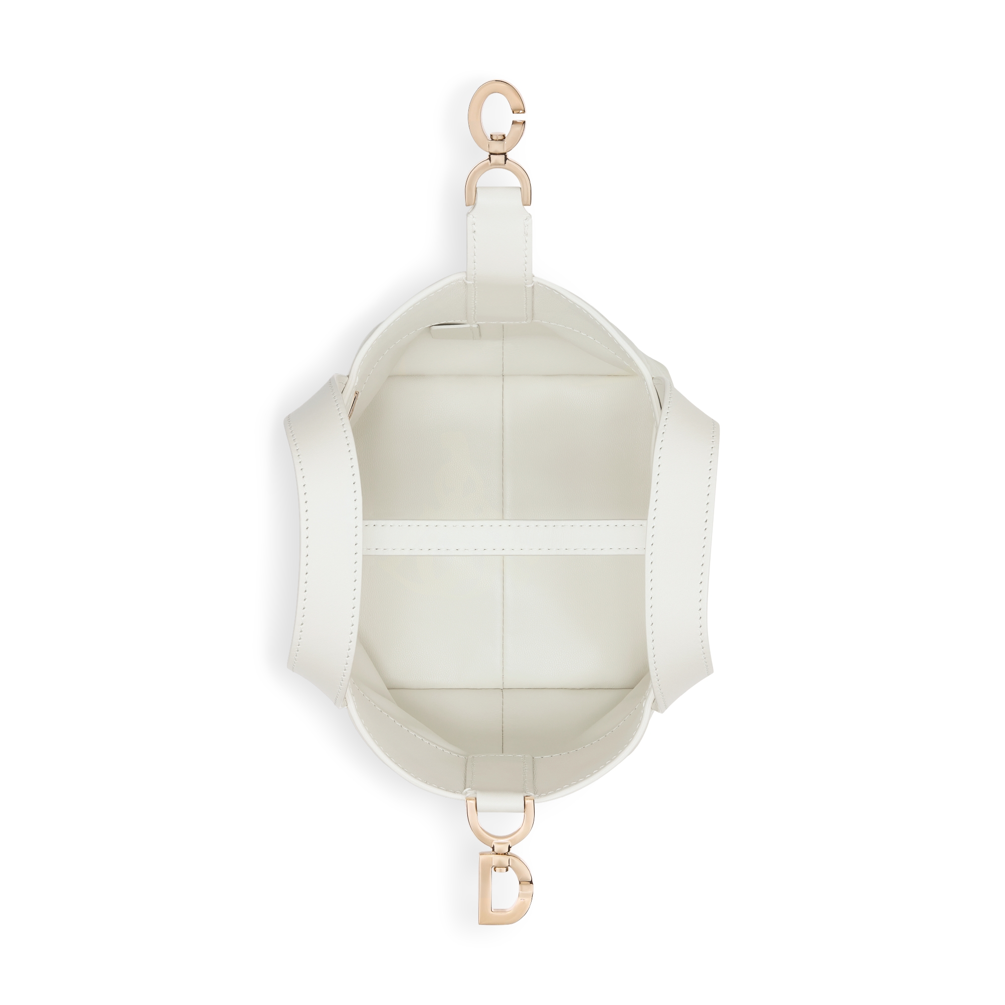 微型 Dior Toujours 竖版手袋 象牙色牛皮革超大藤格纹 E06