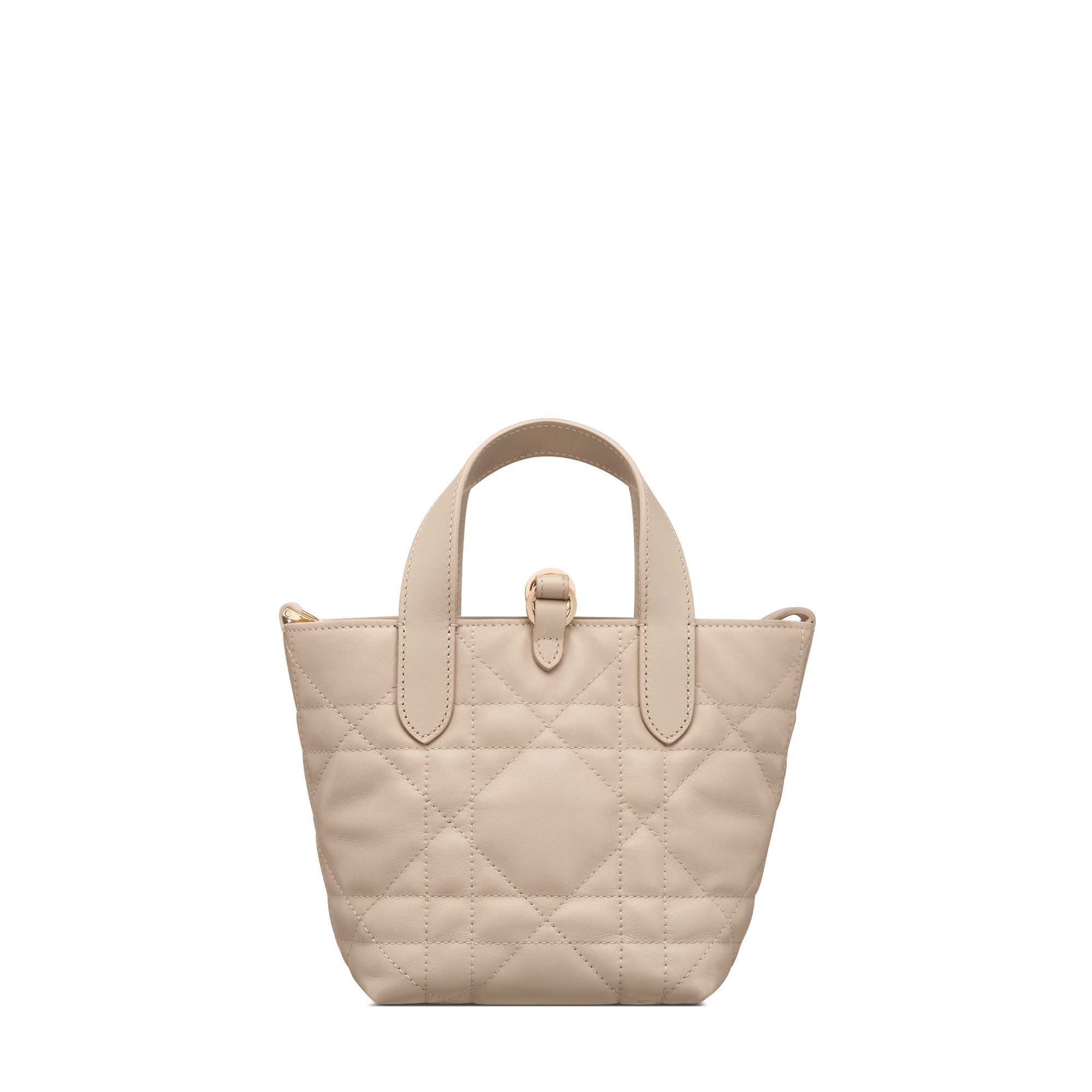 微型 Dior Toujours 竖版手袋 胭脂米色牛皮革超大藤格纹 E08