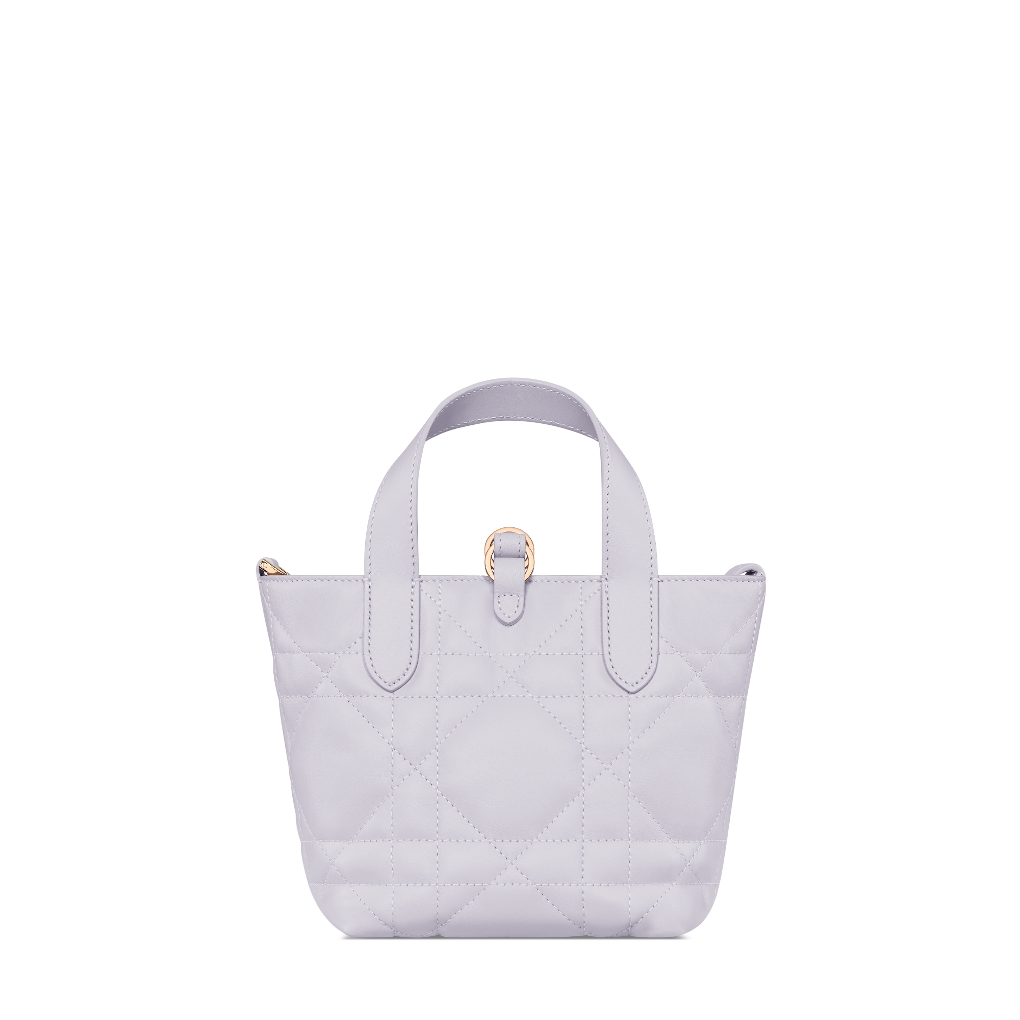 微型 Dior Toujours 竖版手袋 淡紫色牛皮革超大藤格纹 E08