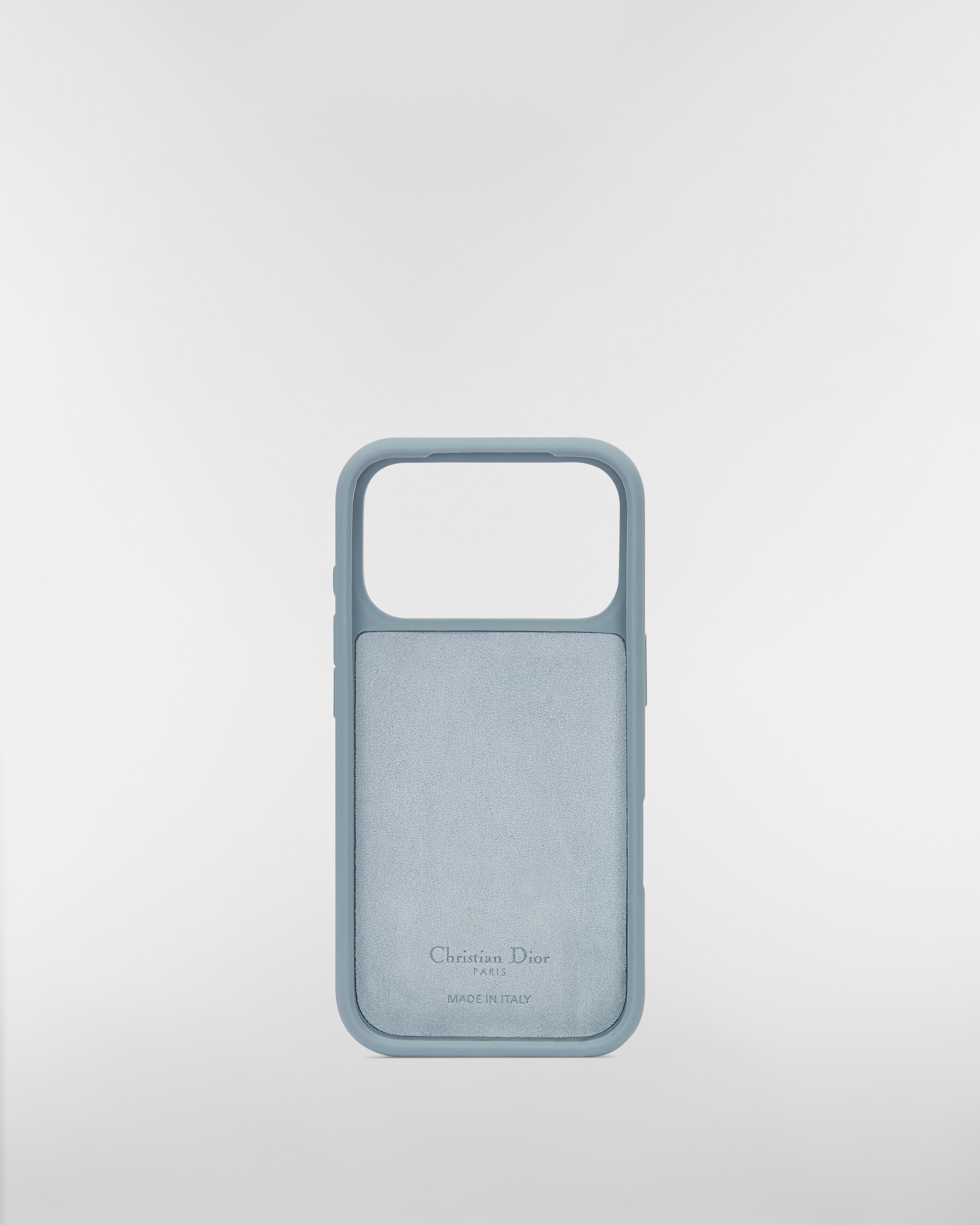 DiorTravel iPhone 17 Pro 手机壳 云雾蓝橡胶超大藤格纹 E08