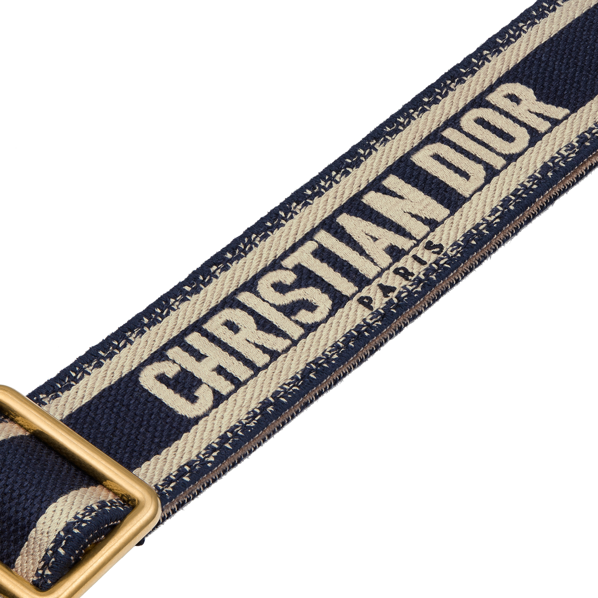 可调节肩带 蓝色 Christian Dior Paris 标志刺绣搭配金属环 E09