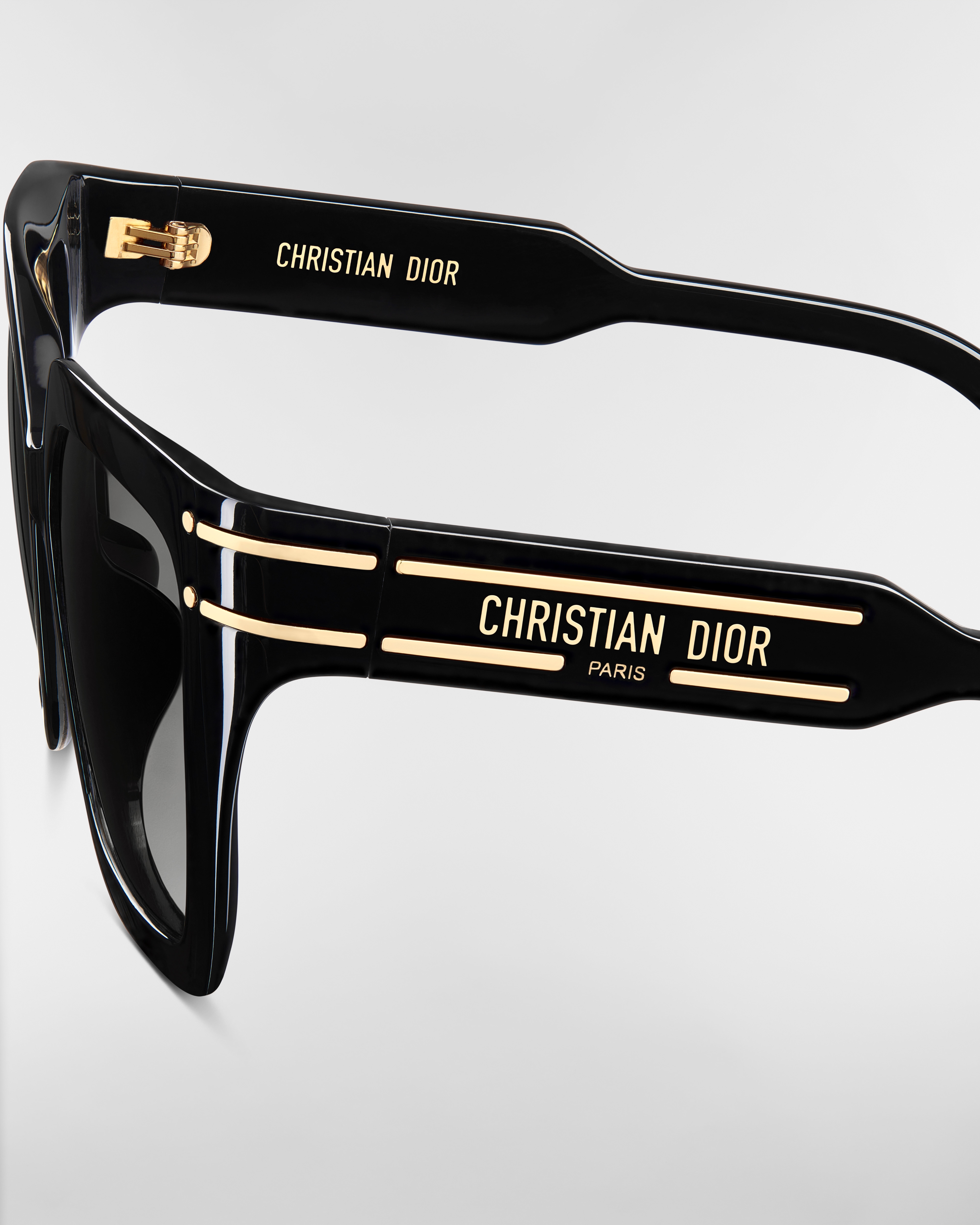 DiorSignature S10F 太阳眼镜 黑色正方形镜框 E09