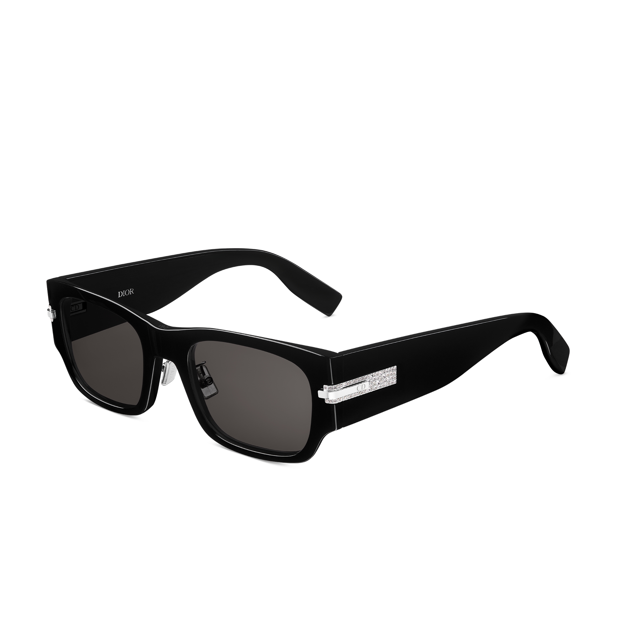 DiorBlackSuit XL S3F 太阳眼镜 黑色方形镜框 E03