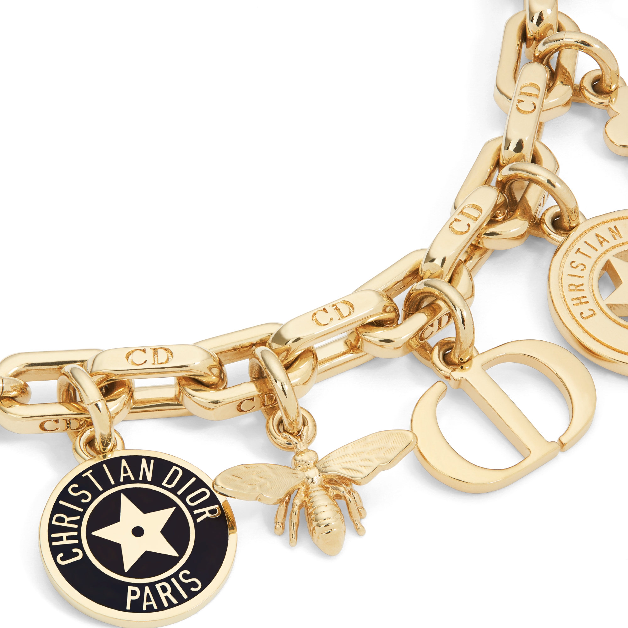 30 Montaigne 手袋吊饰 金色饰面金属和黑色涂漆装饰 E09