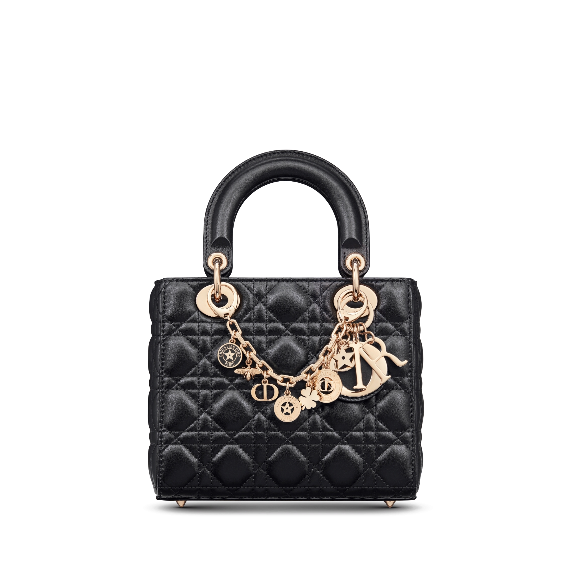 30 Montaigne 手袋吊饰 金色饰面金属和黑色涂漆装饰 E12